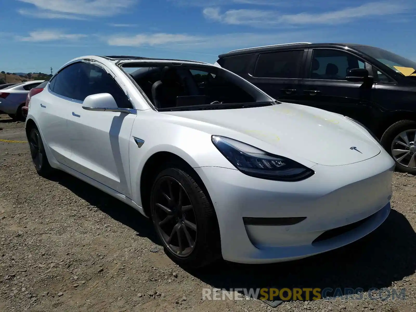 1 Photograph of a damaged car 5YJ3E1EA4KF326622 TESLA MODEL 3 2019