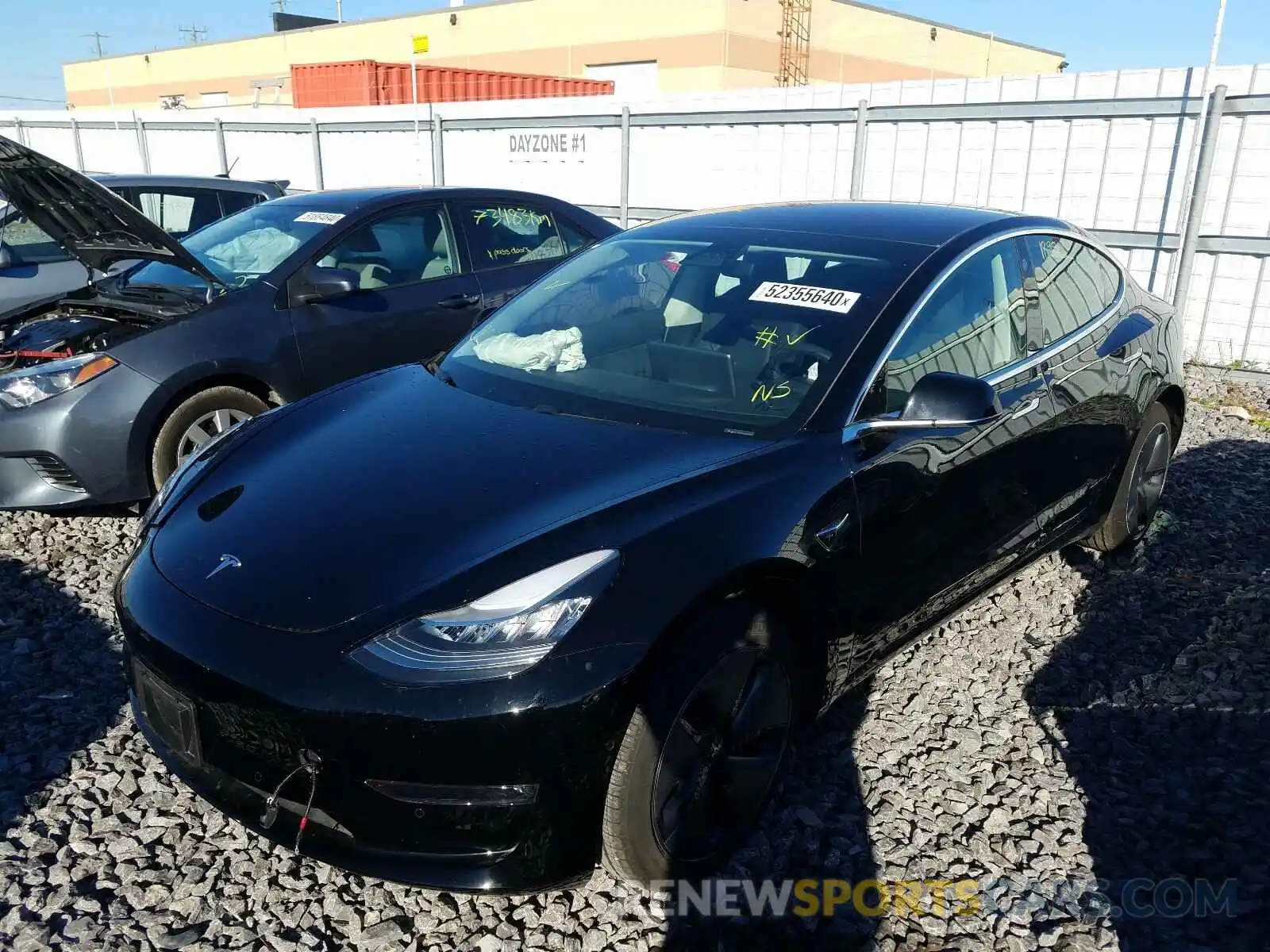 2 Photograph of a damaged car 5YJ3E1EA4KF328550 TESLA MODEL 3 2019