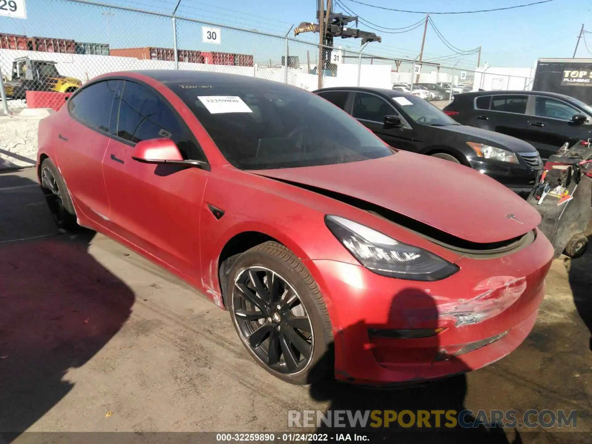 1 Photograph of a damaged car 5YJ3E1EA4KF329102 TESLA MODEL 3 2019