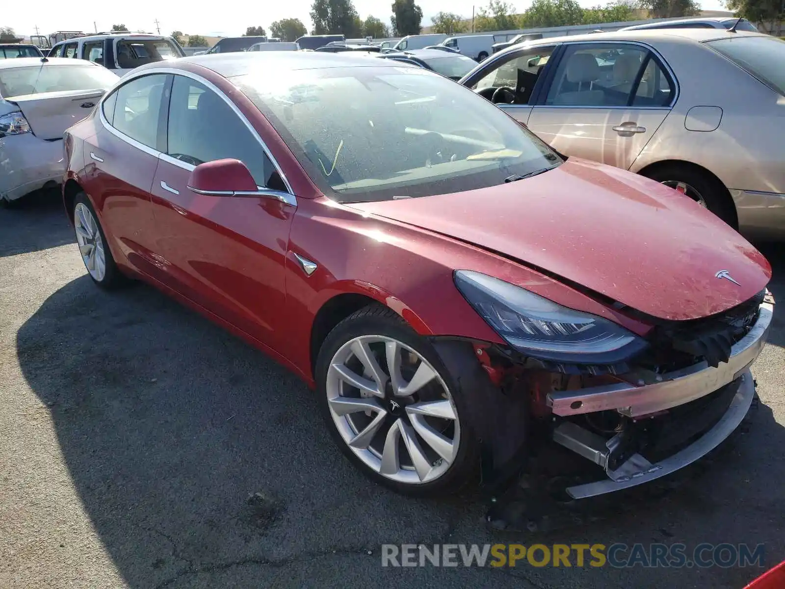 1 Photograph of a damaged car 5YJ3E1EA4KF357658 TESLA MODEL 3 2019