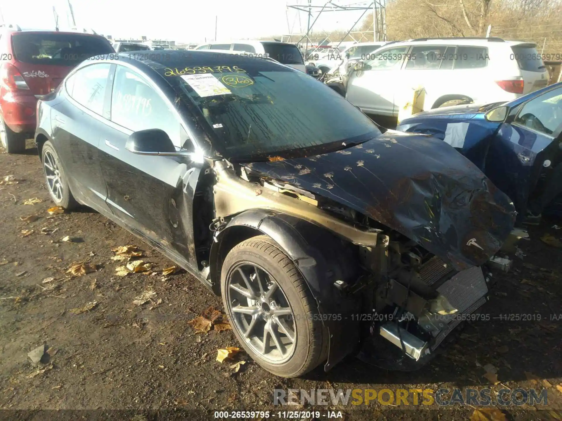 1 Photograph of a damaged car 5YJ3E1EA4KF395312 TESLA MODEL 3 2019