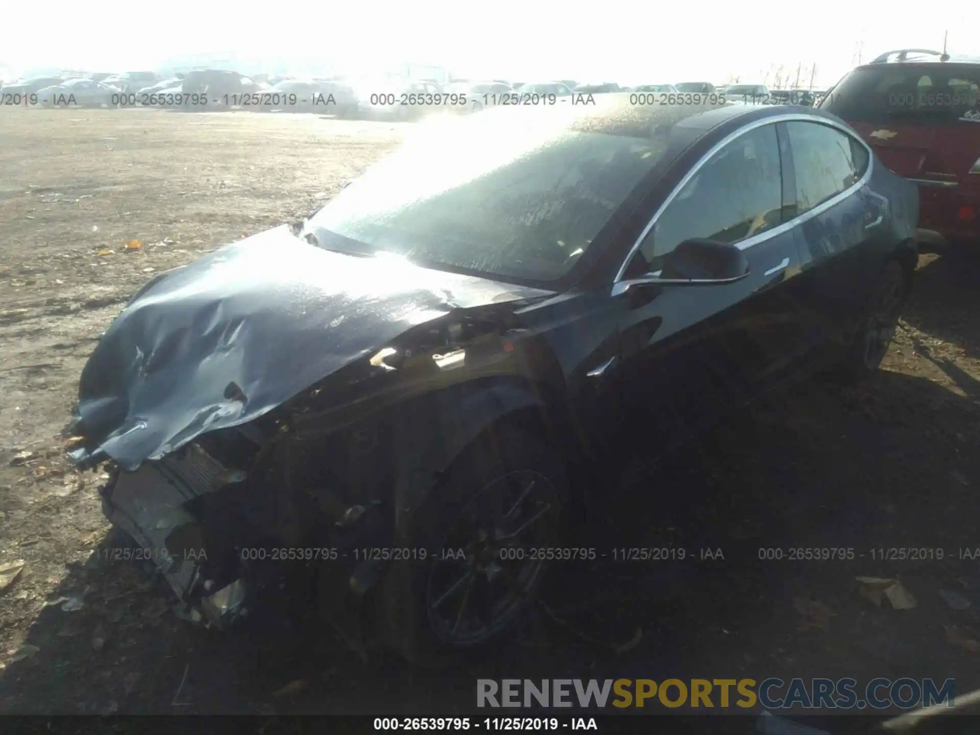 2 Photograph of a damaged car 5YJ3E1EA4KF395312 TESLA MODEL 3 2019