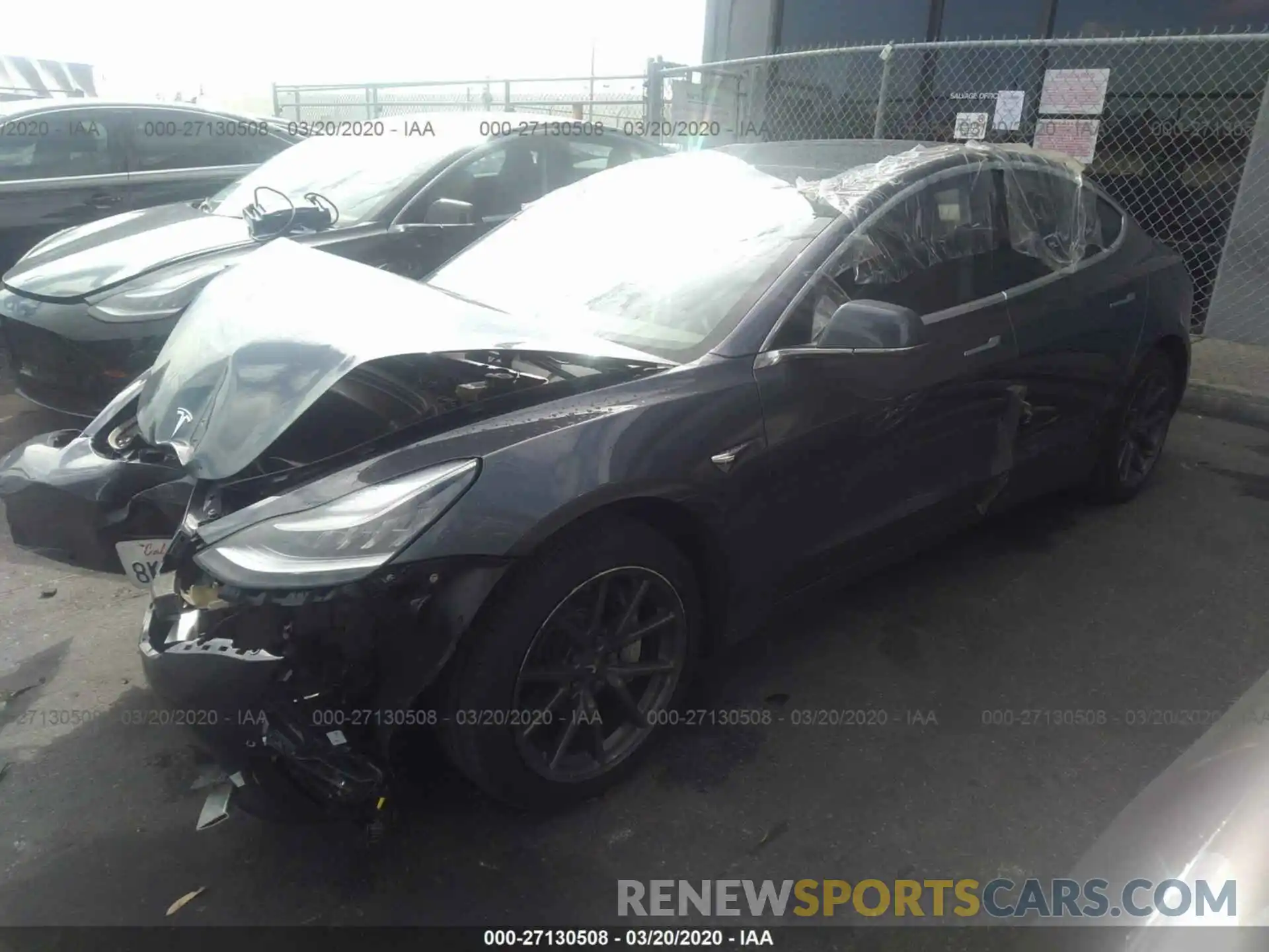 2 Photograph of a damaged car 5YJ3E1EA4KF400248 TESLA MODEL 3 2019