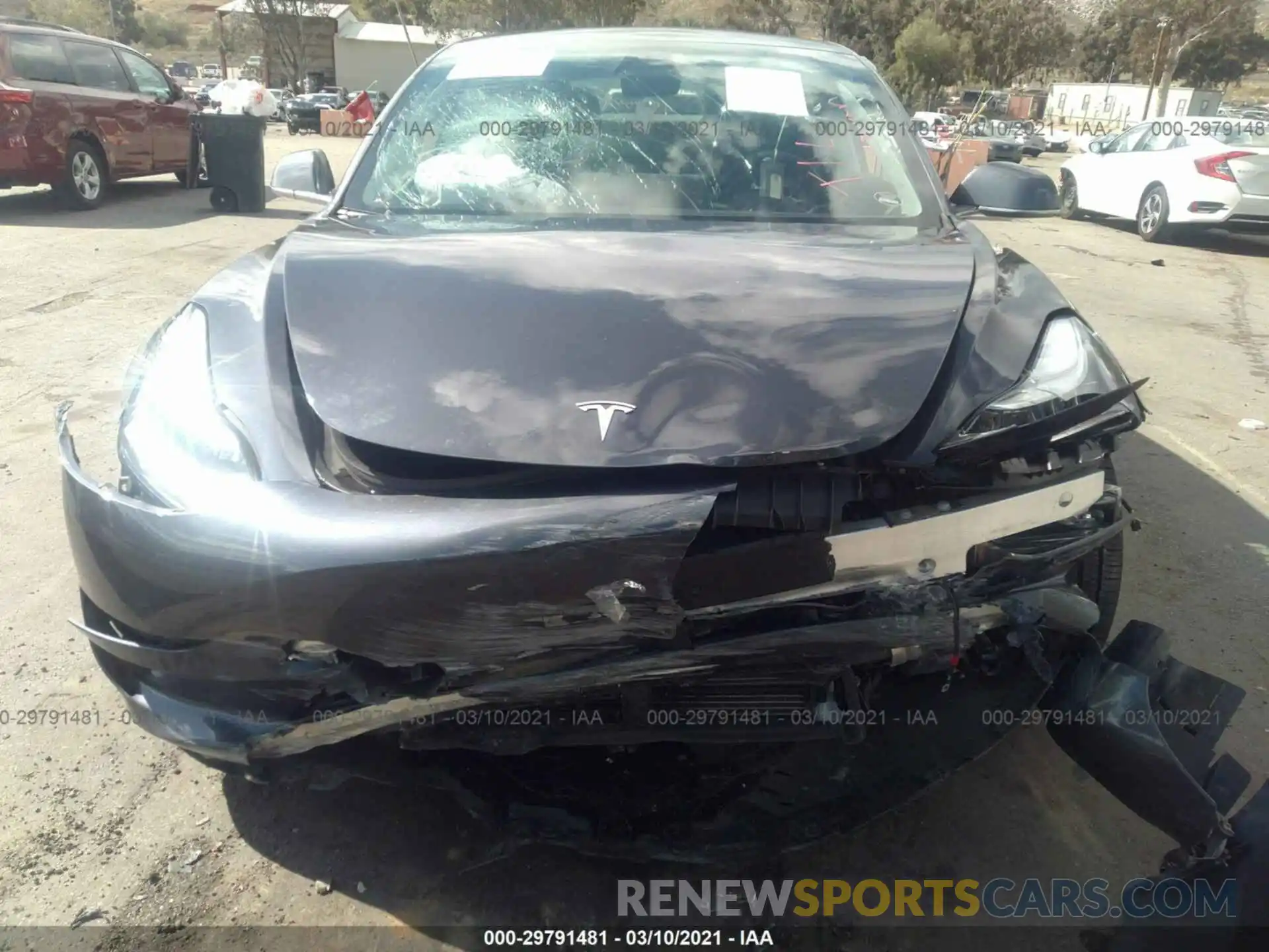 6 Photograph of a damaged car 5YJ3E1EA4KF400458 TESLA MODEL 3 2019