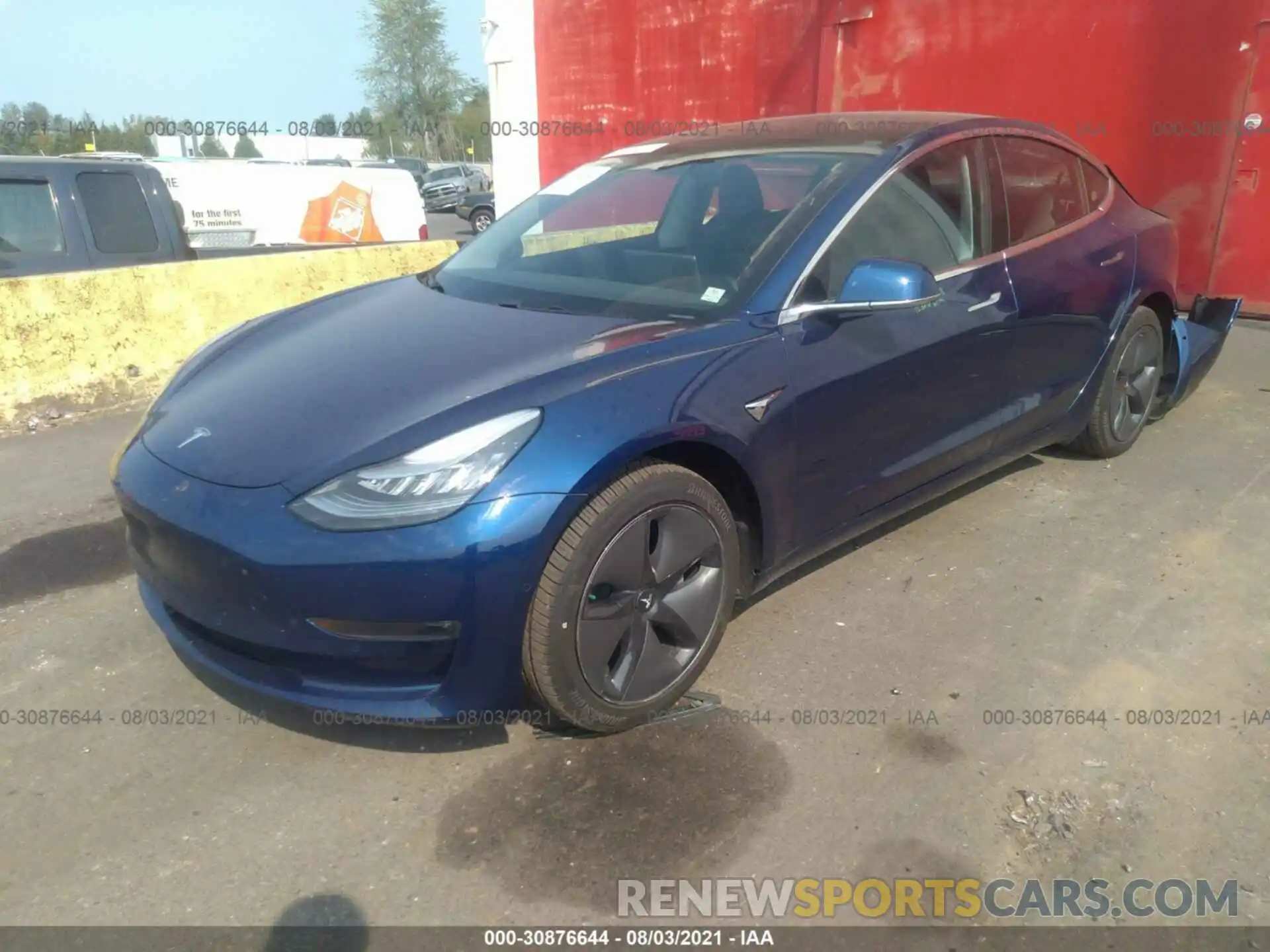 2 Photograph of a damaged car 5YJ3E1EA4KF400959 TESLA MODEL 3 2019