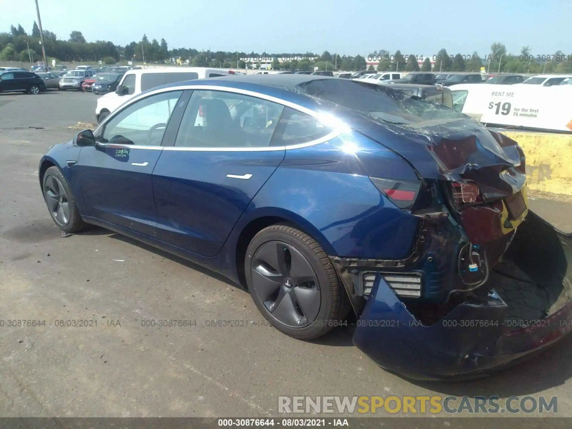 3 Photograph of a damaged car 5YJ3E1EA4KF400959 TESLA MODEL 3 2019