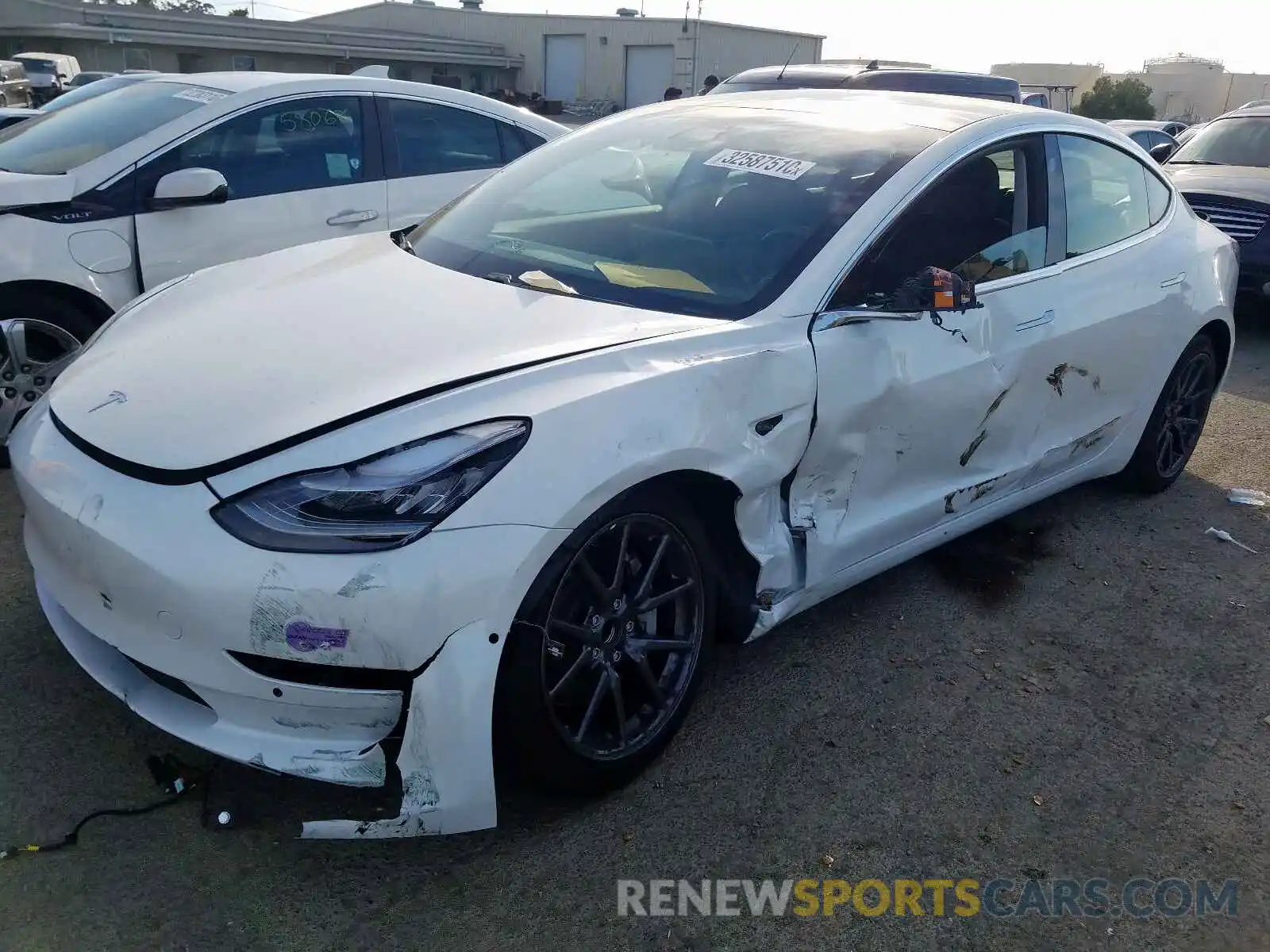 2 Photograph of a damaged car 5YJ3E1EA4KF401447 TESLA MODEL 3 2019