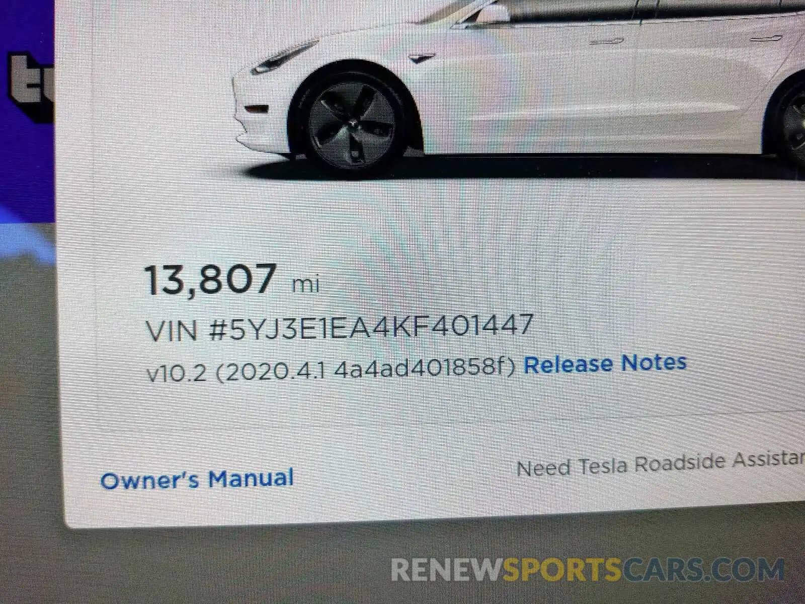 8 Фотография поврежденного автомобиля 5YJ3E1EA4KF401447 TESLA MODEL 3 2019