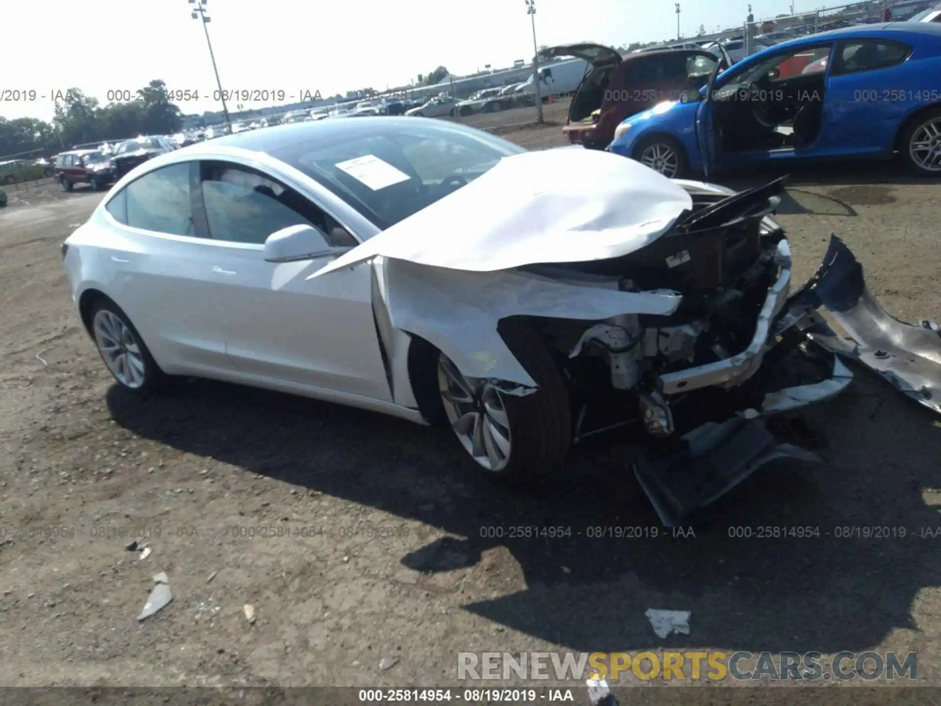 1 Photograph of a damaged car 5YJ3E1EA4KF402498 TESLA MODEL 3 2019