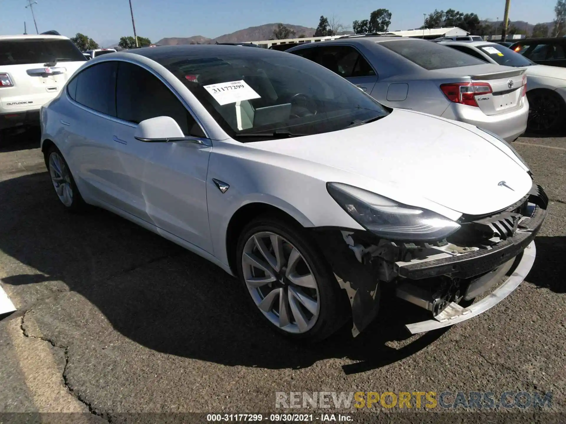 1 Photograph of a damaged car 5YJ3E1EA4KF407653 TESLA MODEL 3 2019