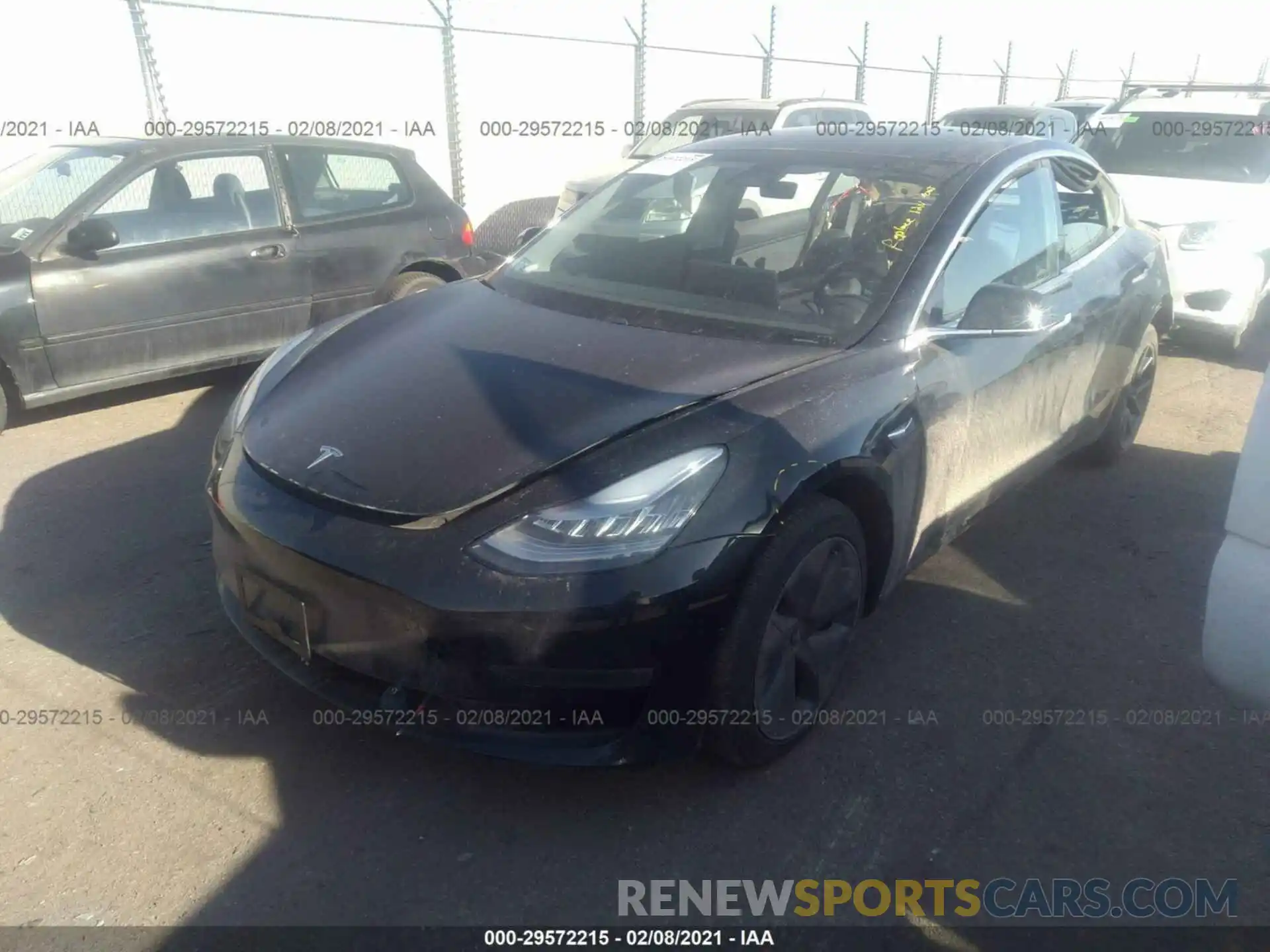 2 Photograph of a damaged car 5YJ3E1EA4KF409807 TESLA MODEL 3 2019