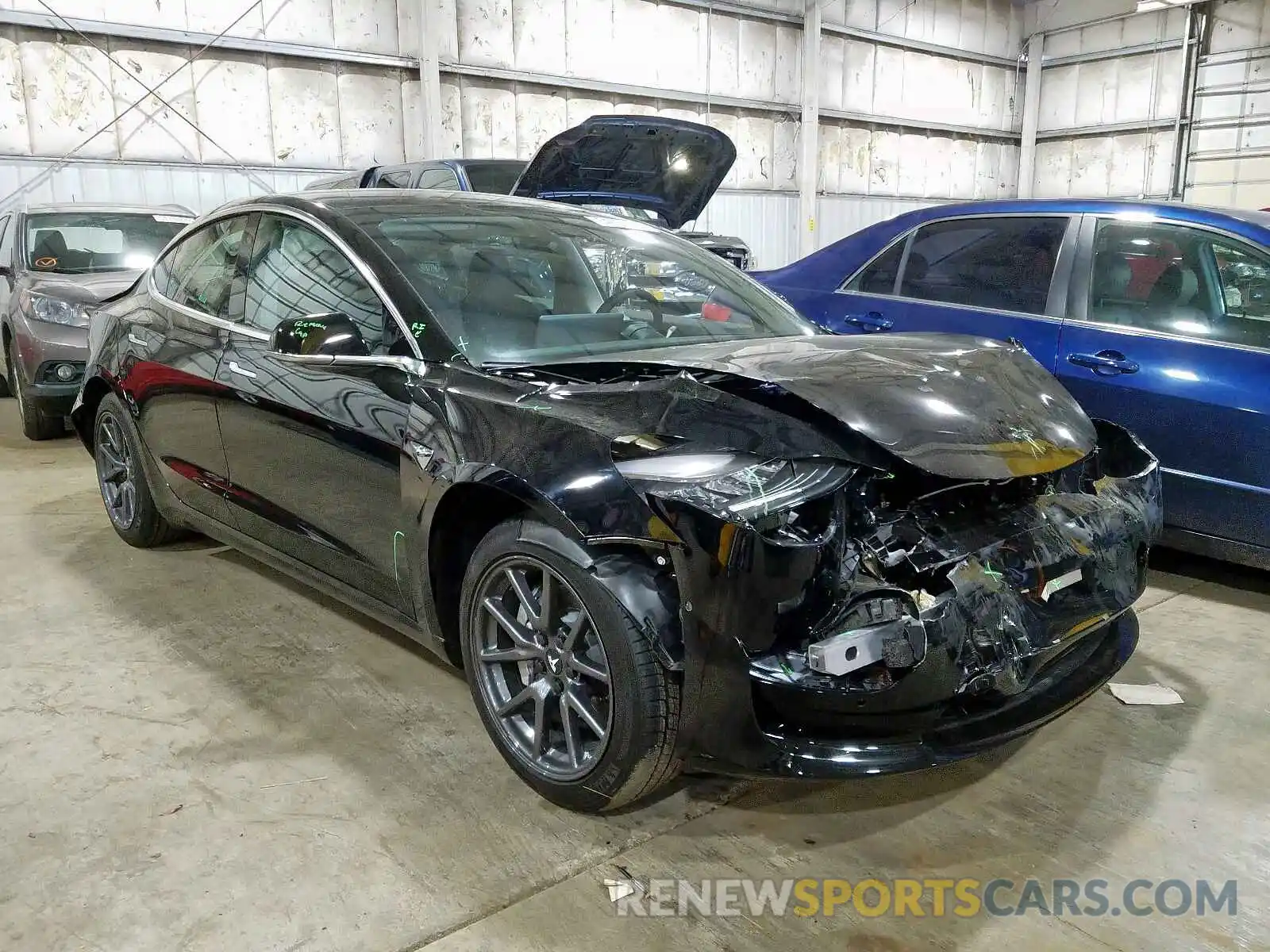 1 Photograph of a damaged car 5YJ3E1EA4KF410004 TESLA MODEL 3 2019