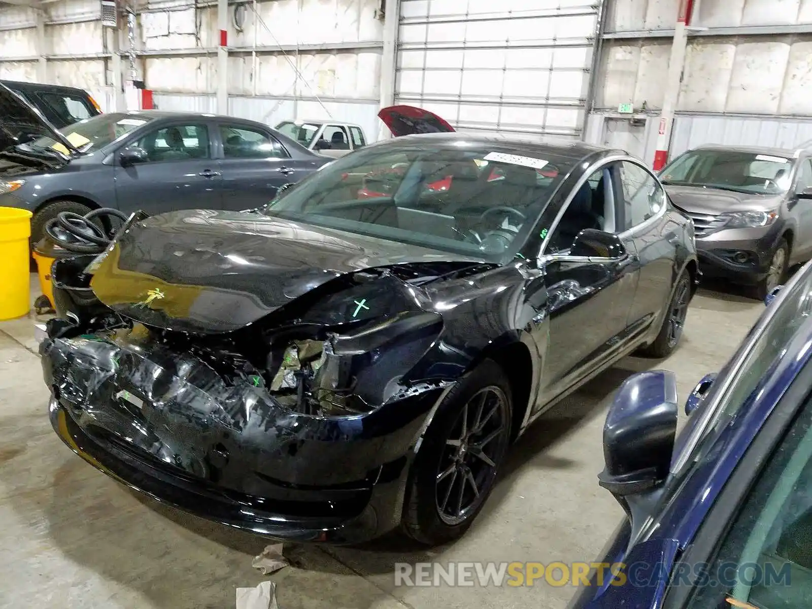 2 Photograph of a damaged car 5YJ3E1EA4KF410004 TESLA MODEL 3 2019