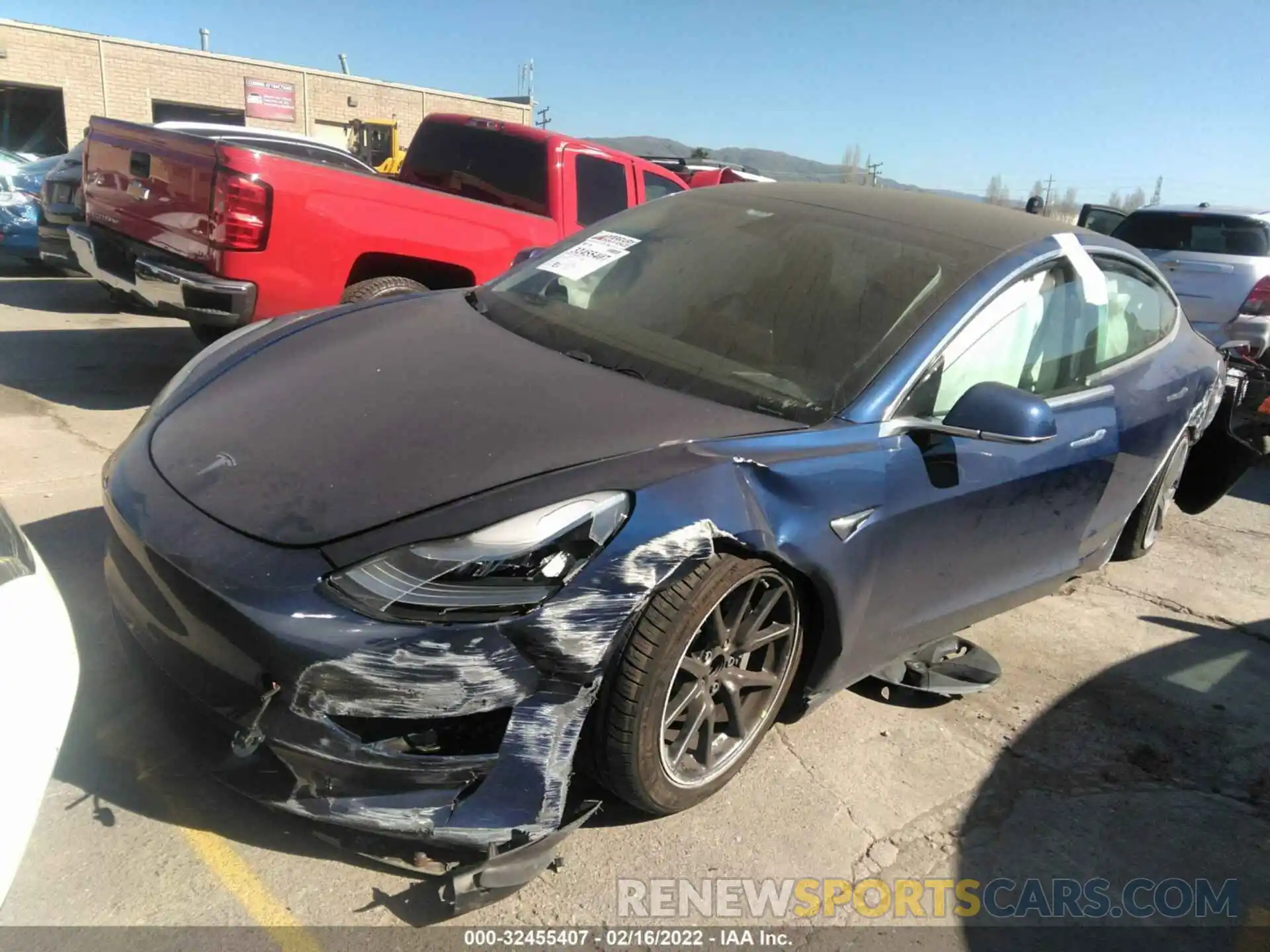 2 Photograph of a damaged car 5YJ3E1EA4KF411914 TESLA MODEL 3 2019