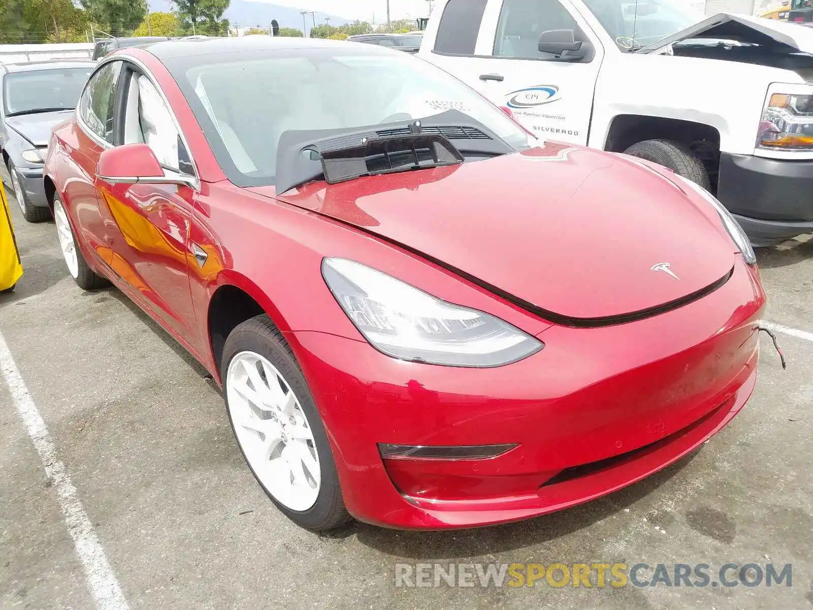 1 Photograph of a damaged car 5YJ3E1EA4KF413100 TESLA MODEL 3 2019