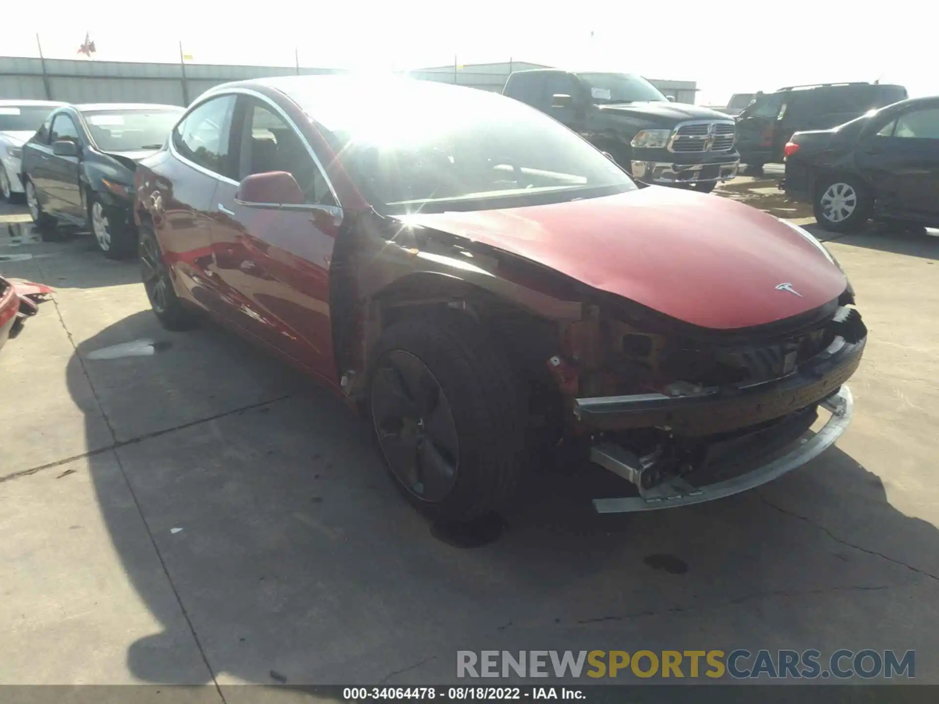 1 Photograph of a damaged car 5YJ3E1EA4KF416420 TESLA MODEL 3 2019