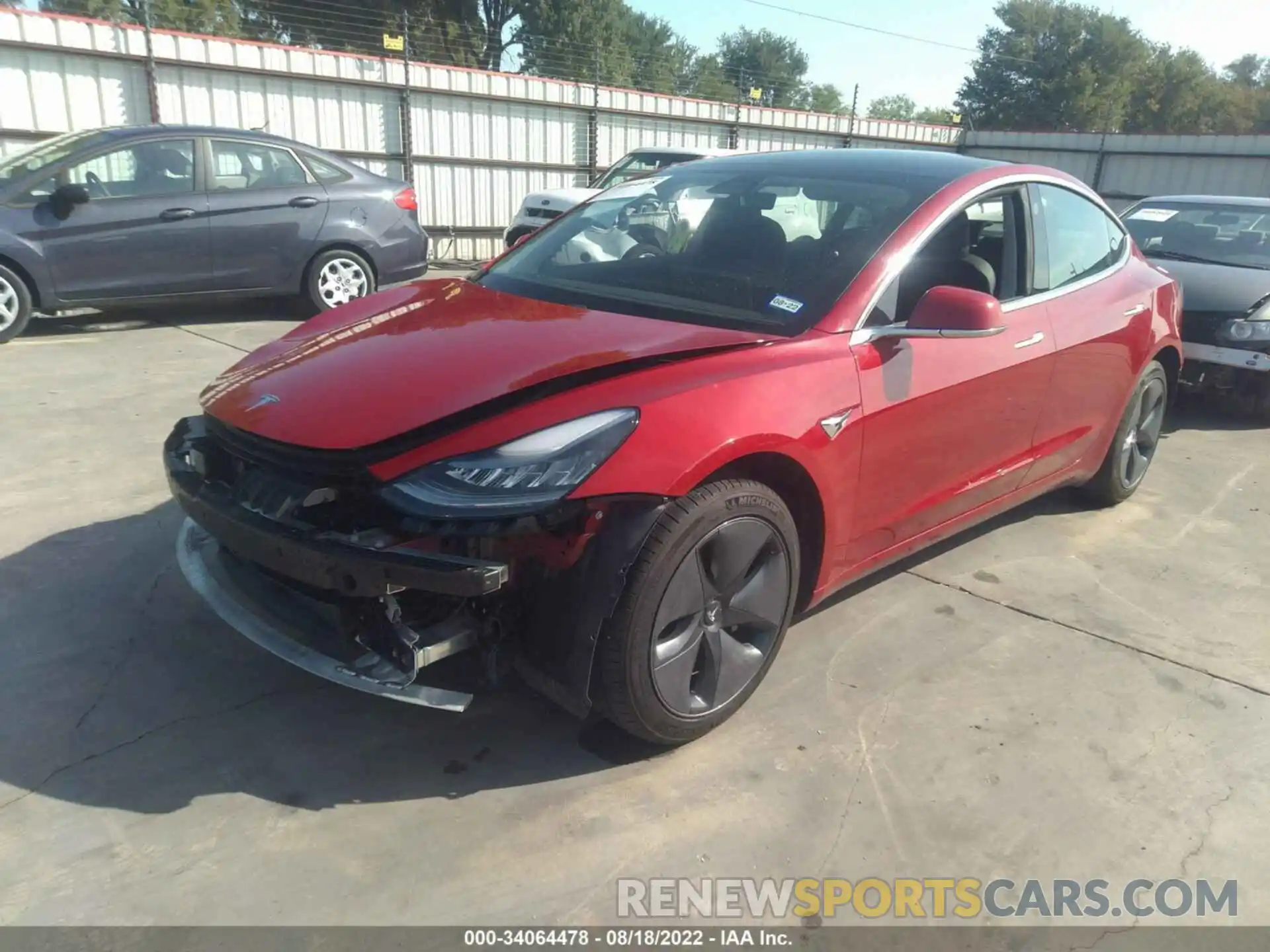 2 Photograph of a damaged car 5YJ3E1EA4KF416420 TESLA MODEL 3 2019