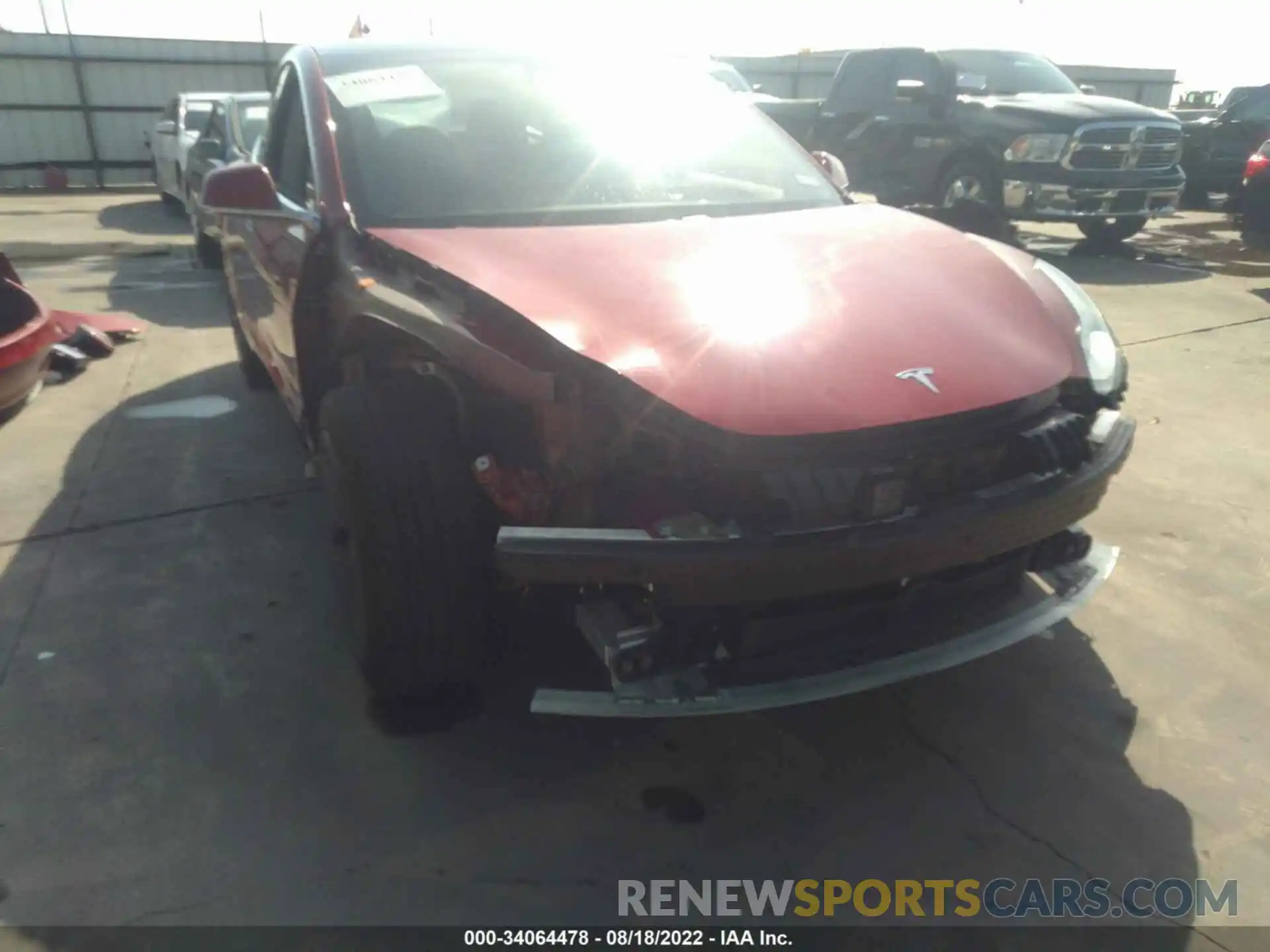 6 Photograph of a damaged car 5YJ3E1EA4KF416420 TESLA MODEL 3 2019