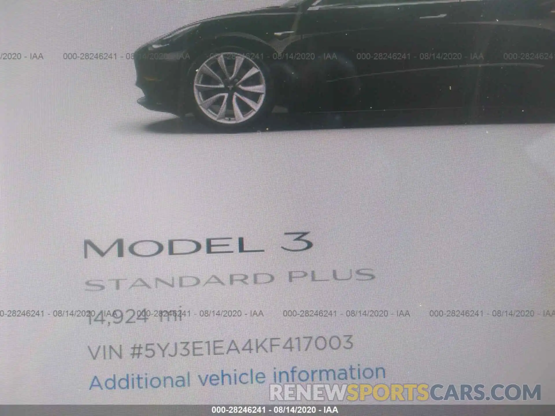 7 Фотография поврежденного автомобиля 5YJ3E1EA4KF417003 TESLA MODEL 3 2019