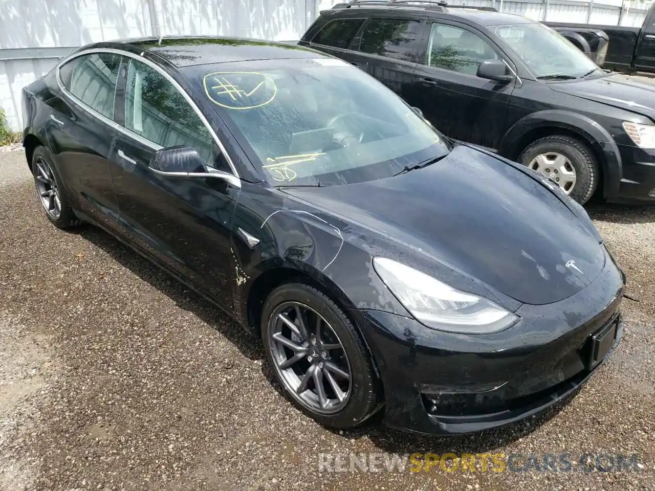 1 Photograph of a damaged car 5YJ3E1EA4KF418698 TESLA MODEL 3 2019