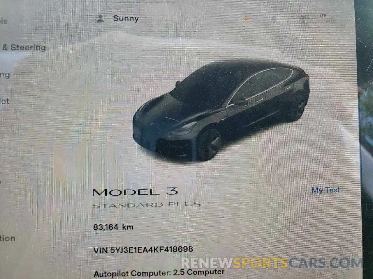 8 Фотография поврежденного автомобиля 5YJ3E1EA4KF418698 TESLA MODEL 3 2019