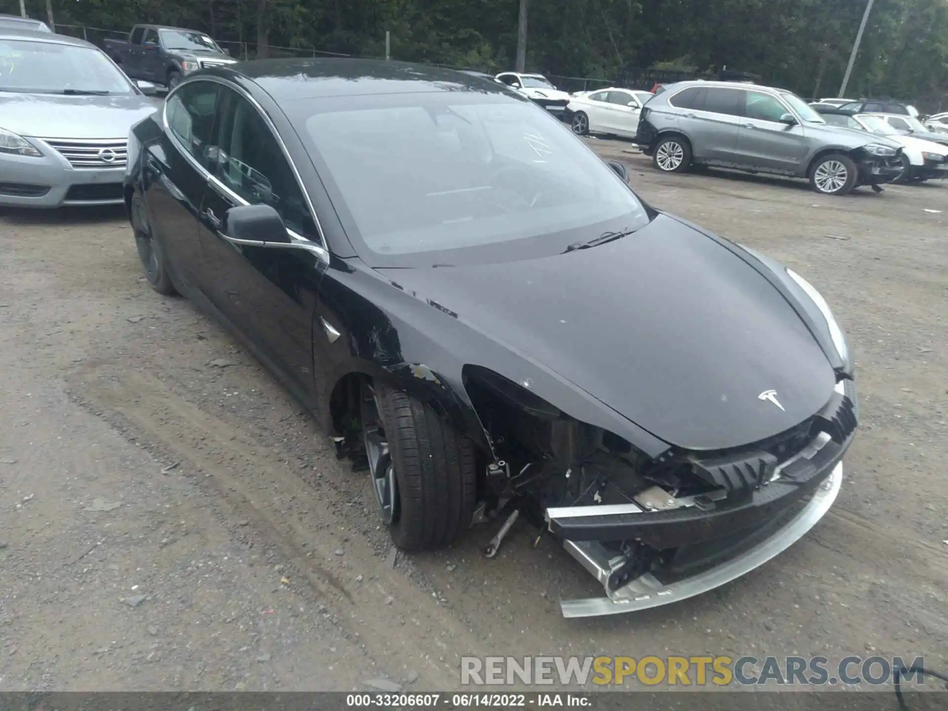 1 Photograph of a damaged car 5YJ3E1EA4KF421133 TESLA MODEL 3 2019