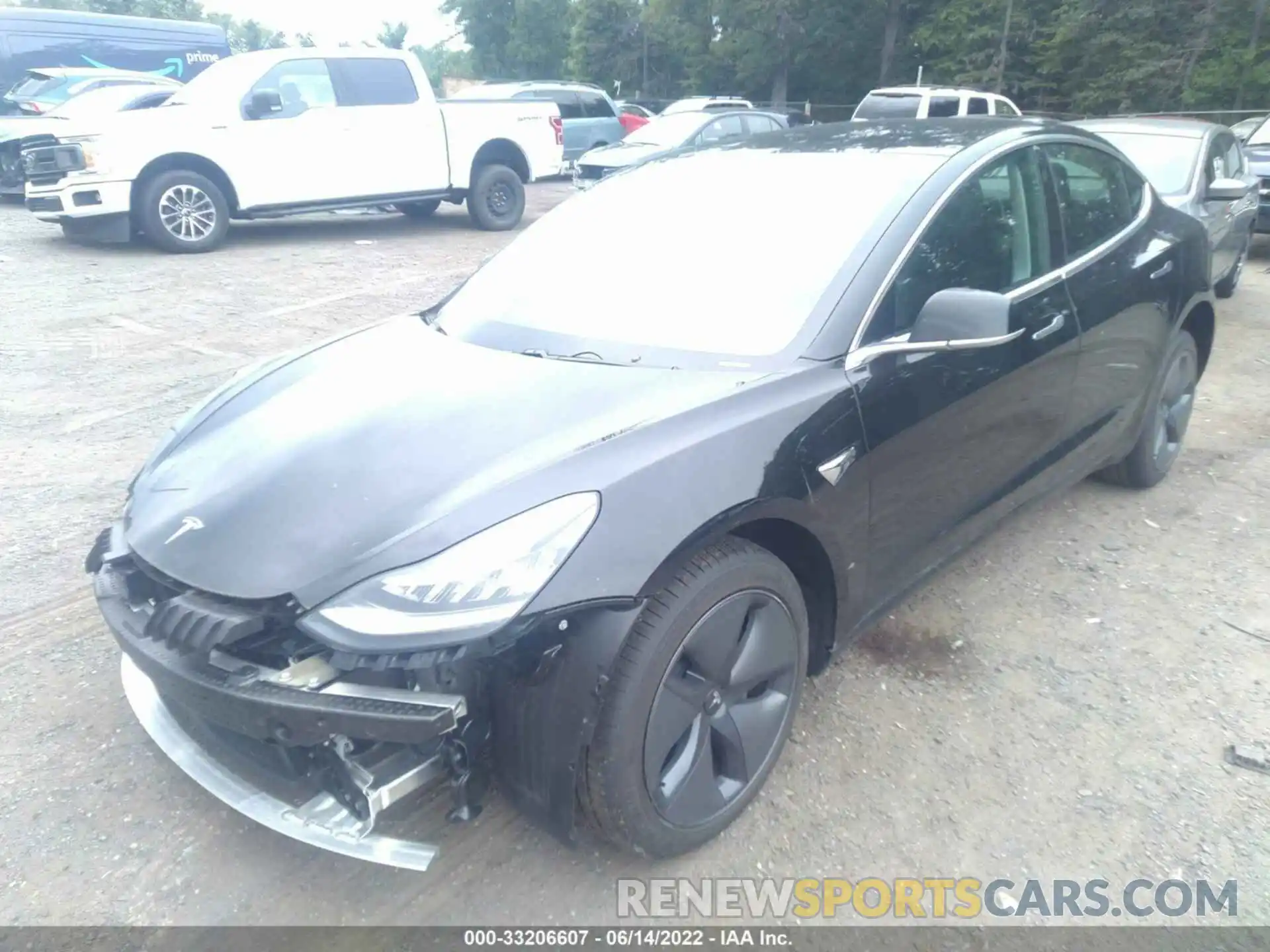 2 Photograph of a damaged car 5YJ3E1EA4KF421133 TESLA MODEL 3 2019