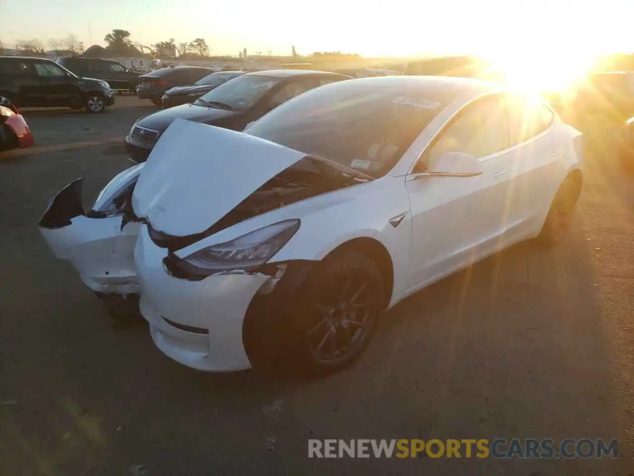 2 Photograph of a damaged car 5YJ3E1EA4KF424758 TESLA MODEL 3 2019