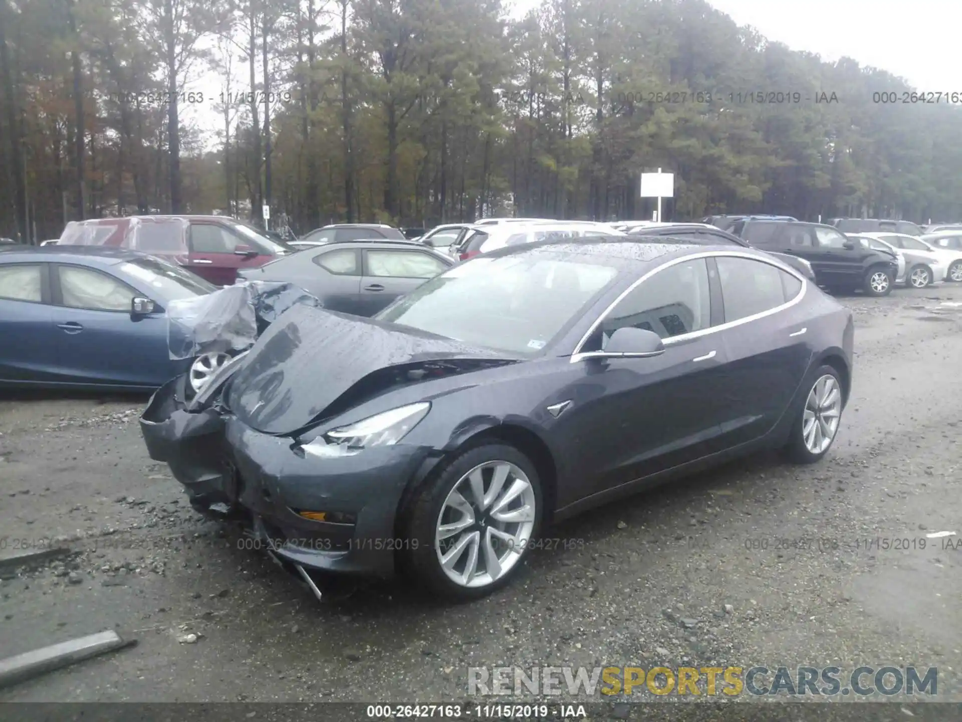 2 Photograph of a damaged car 5YJ3E1EA4KF425439 TESLA MODEL 3 2019