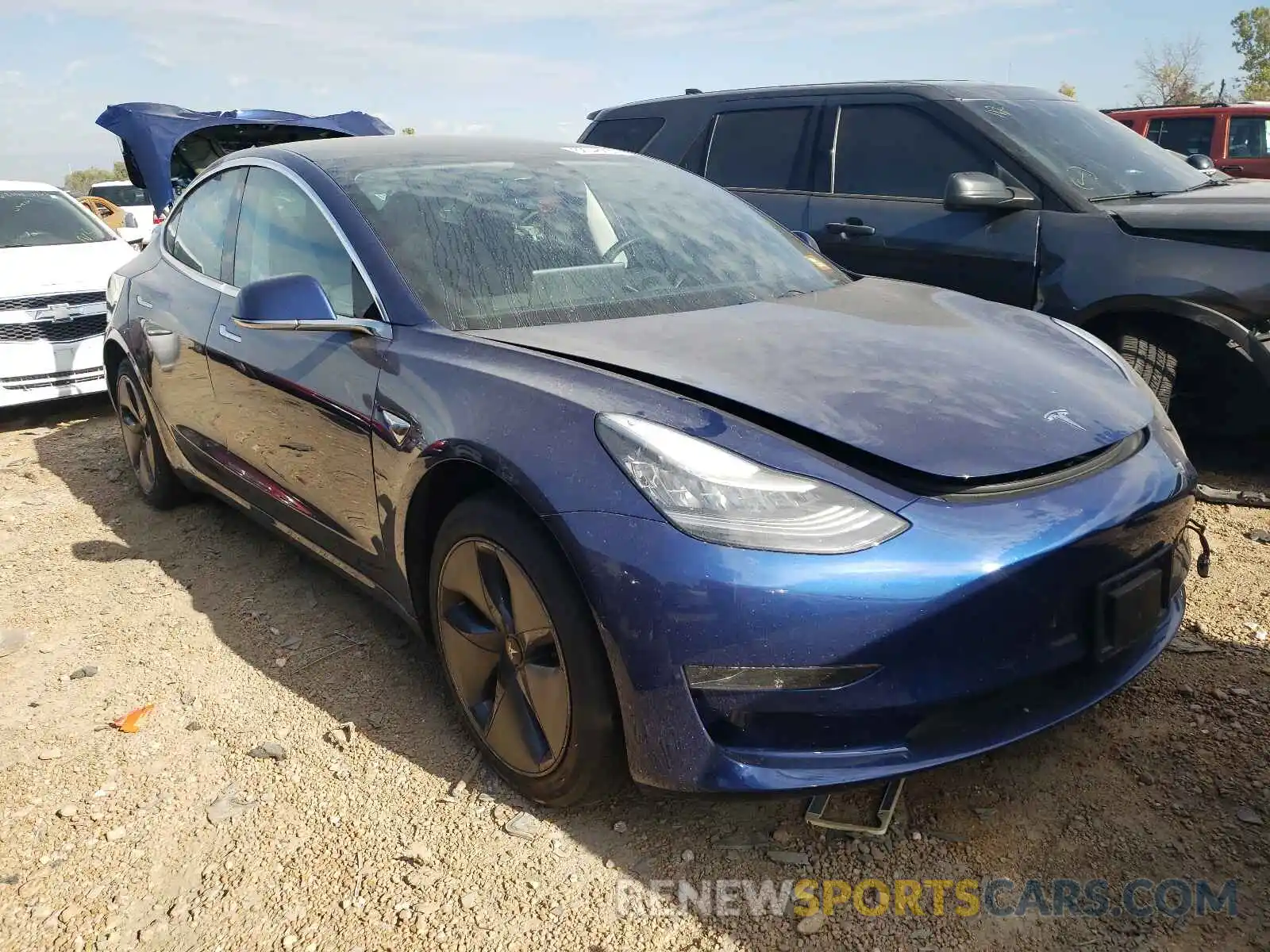 1 Photograph of a damaged car 5YJ3E1EA4KF427160 TESLA MODEL 3 2019