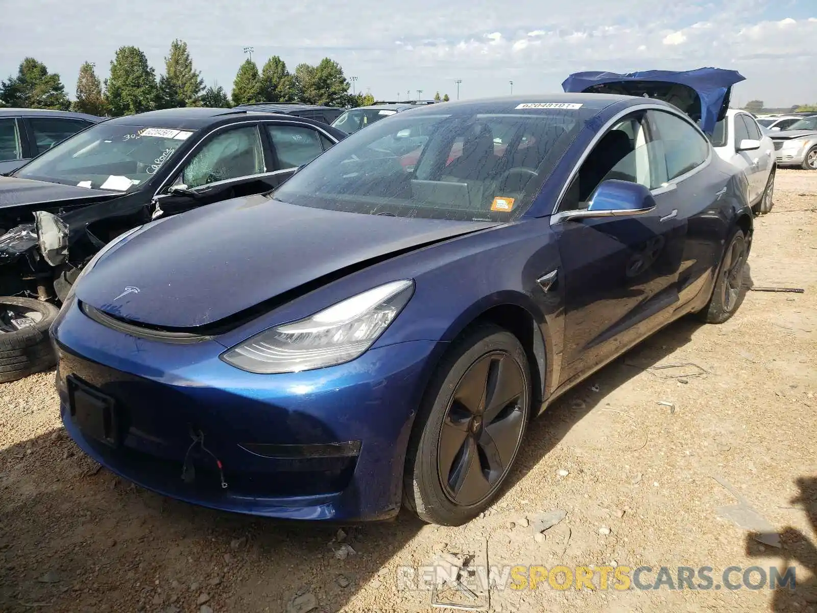 2 Photograph of a damaged car 5YJ3E1EA4KF427160 TESLA MODEL 3 2019