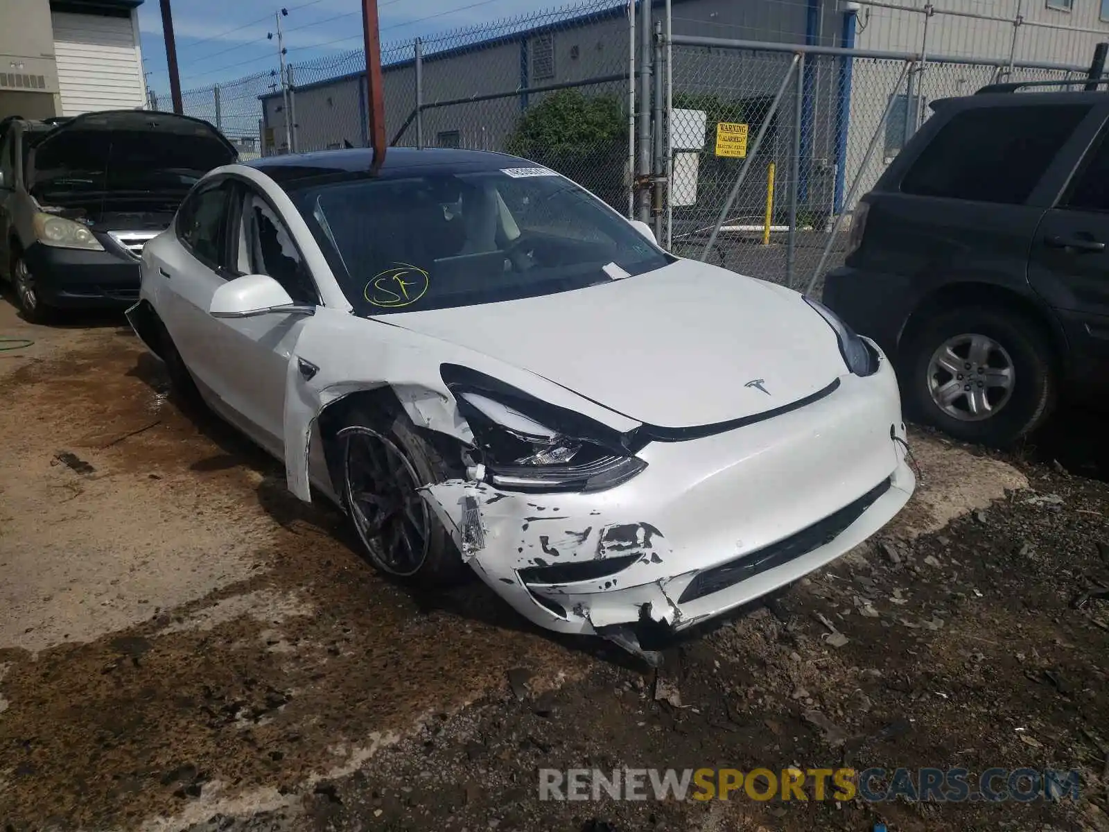 1 Photograph of a damaged car 5YJ3E1EA4KF430690 TESLA MODEL 3 2019