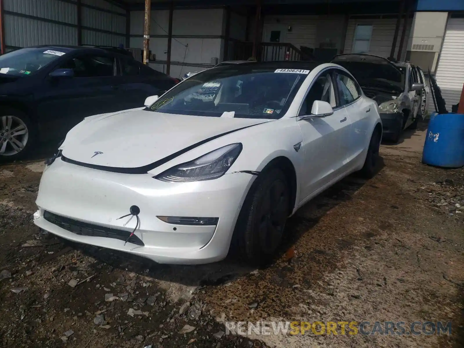 2 Photograph of a damaged car 5YJ3E1EA4KF430690 TESLA MODEL 3 2019