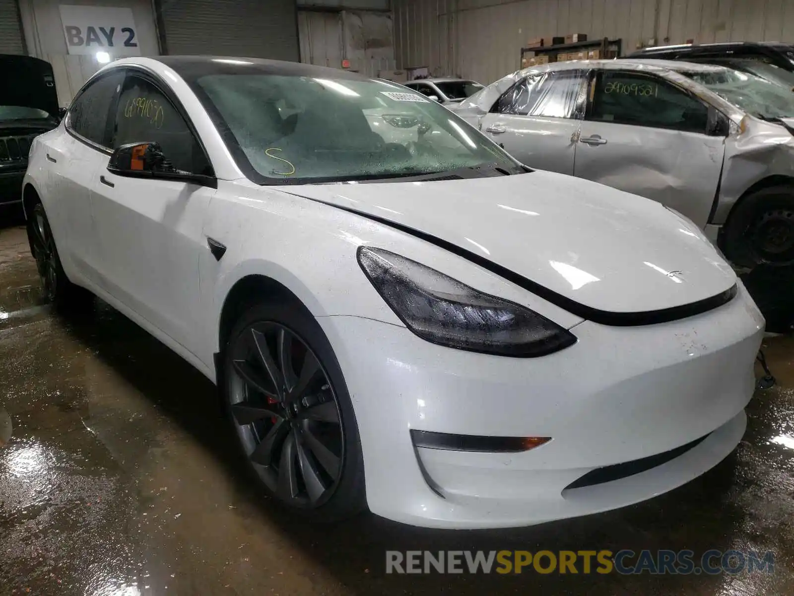 1 Photograph of a damaged car 5YJ3E1EA4KF430768 TESLA MODEL 3 2019