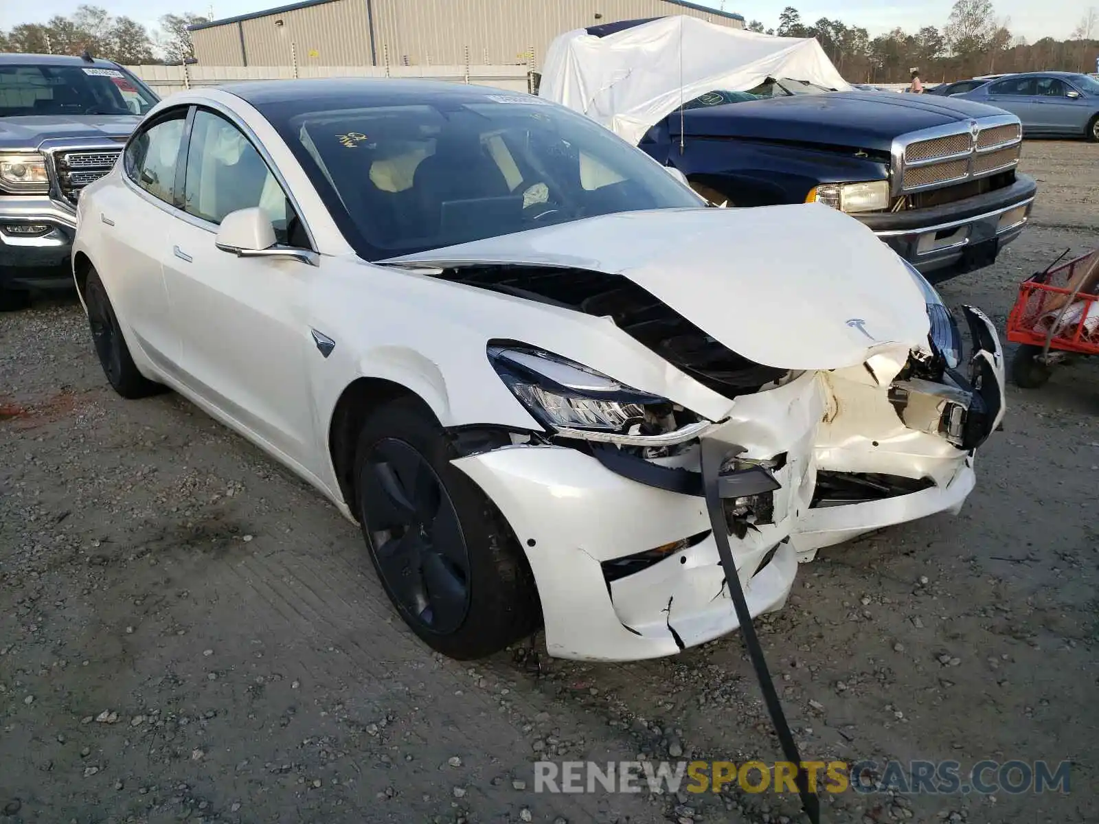 1 Photograph of a damaged car 5YJ3E1EA4KF430771 TESLA MODEL 3 2019