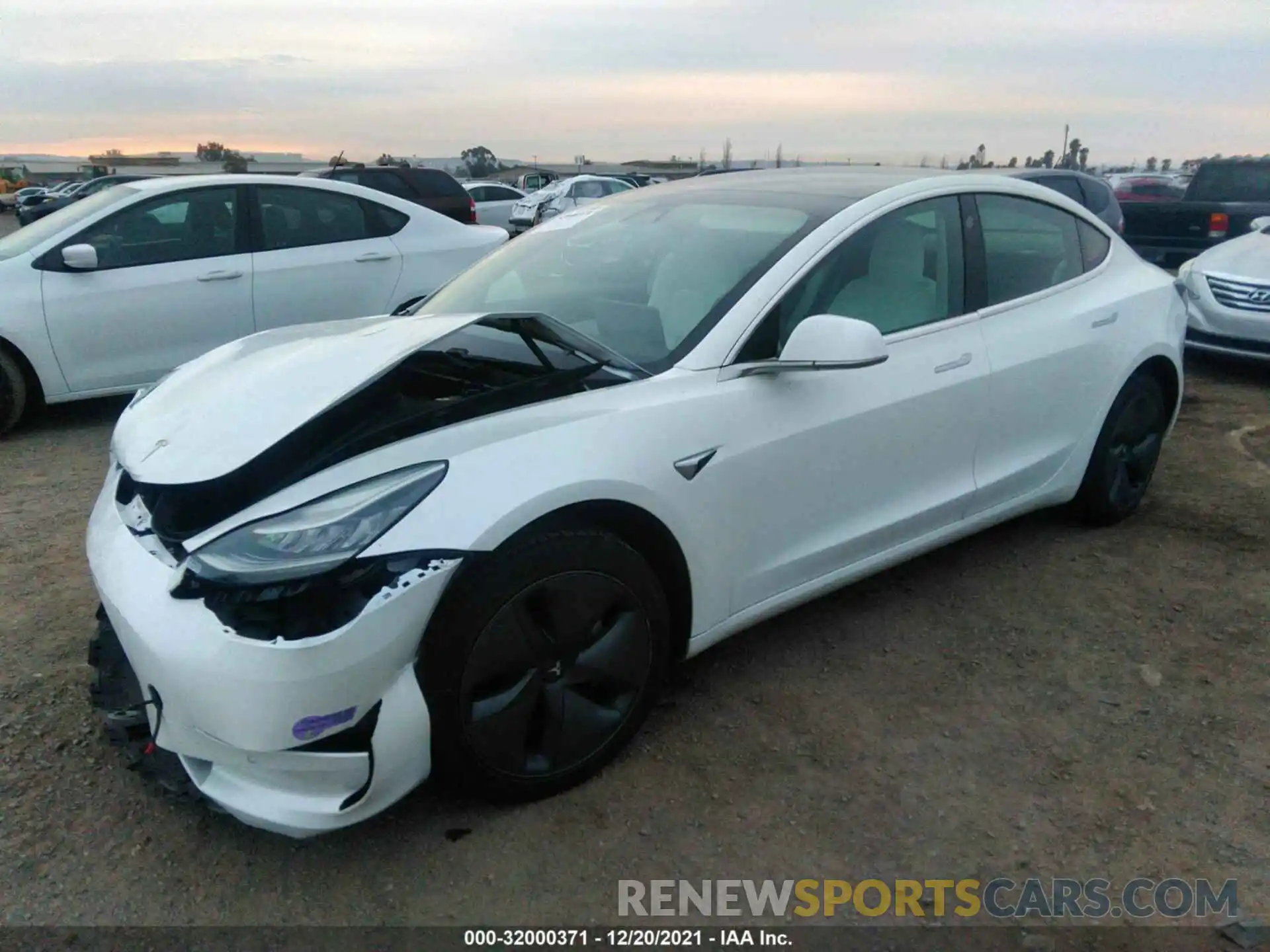 2 Photograph of a damaged car 5YJ3E1EA4KF431841 TESLA MODEL 3 2019