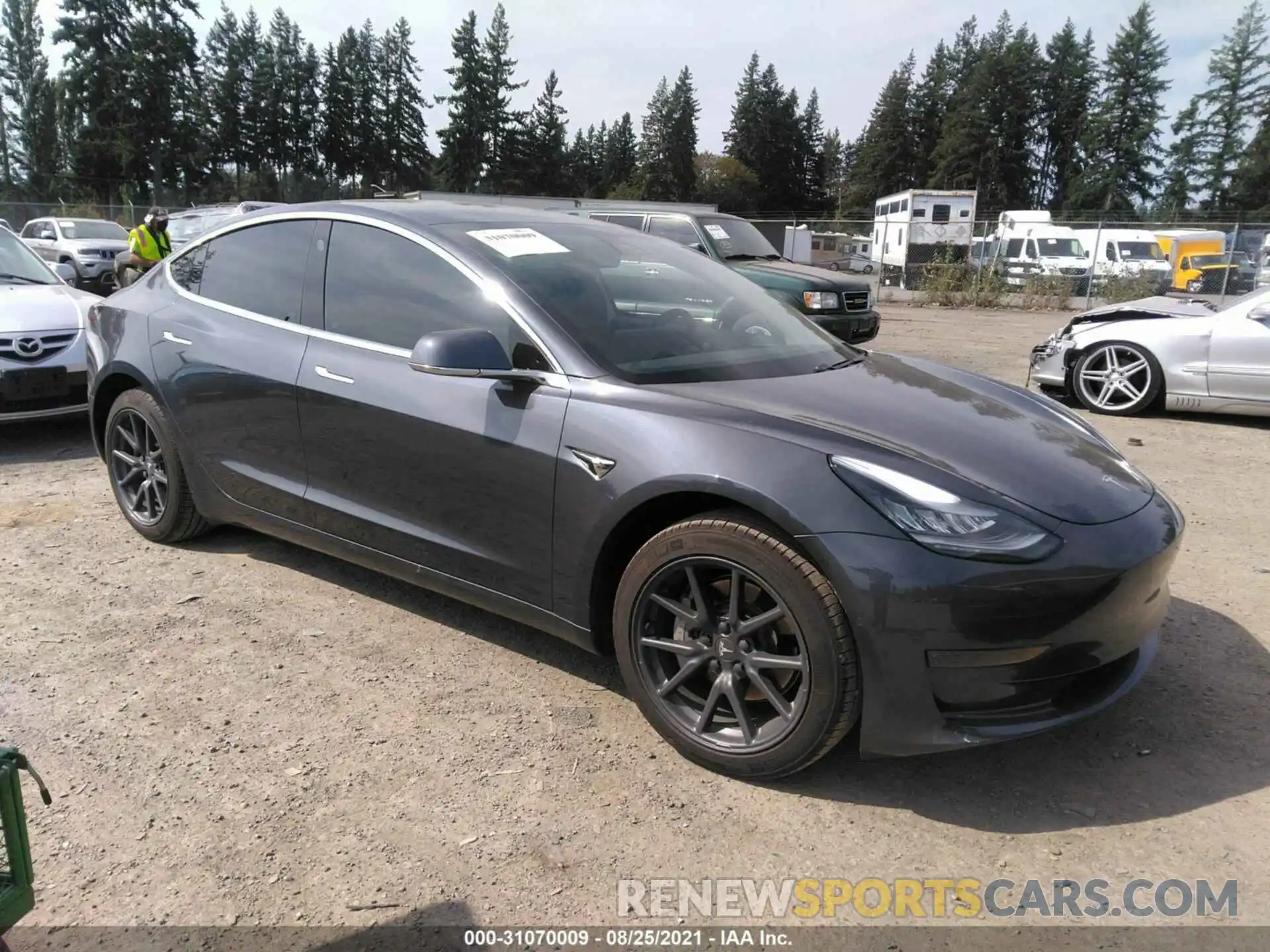 1 Photograph of a damaged car 5YJ3E1EA4KF435386 TESLA MODEL 3 2019