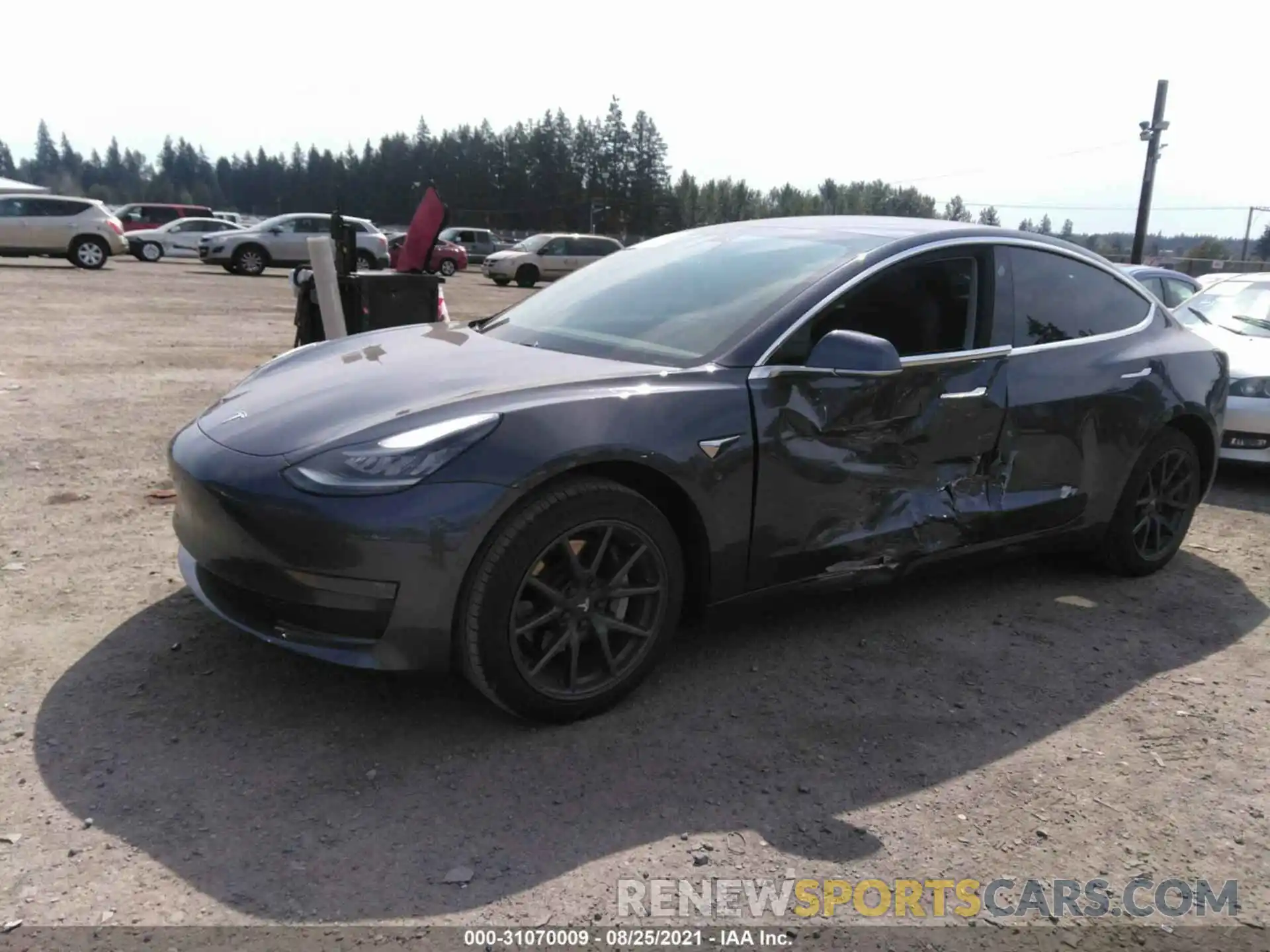 2 Photograph of a damaged car 5YJ3E1EA4KF435386 TESLA MODEL 3 2019