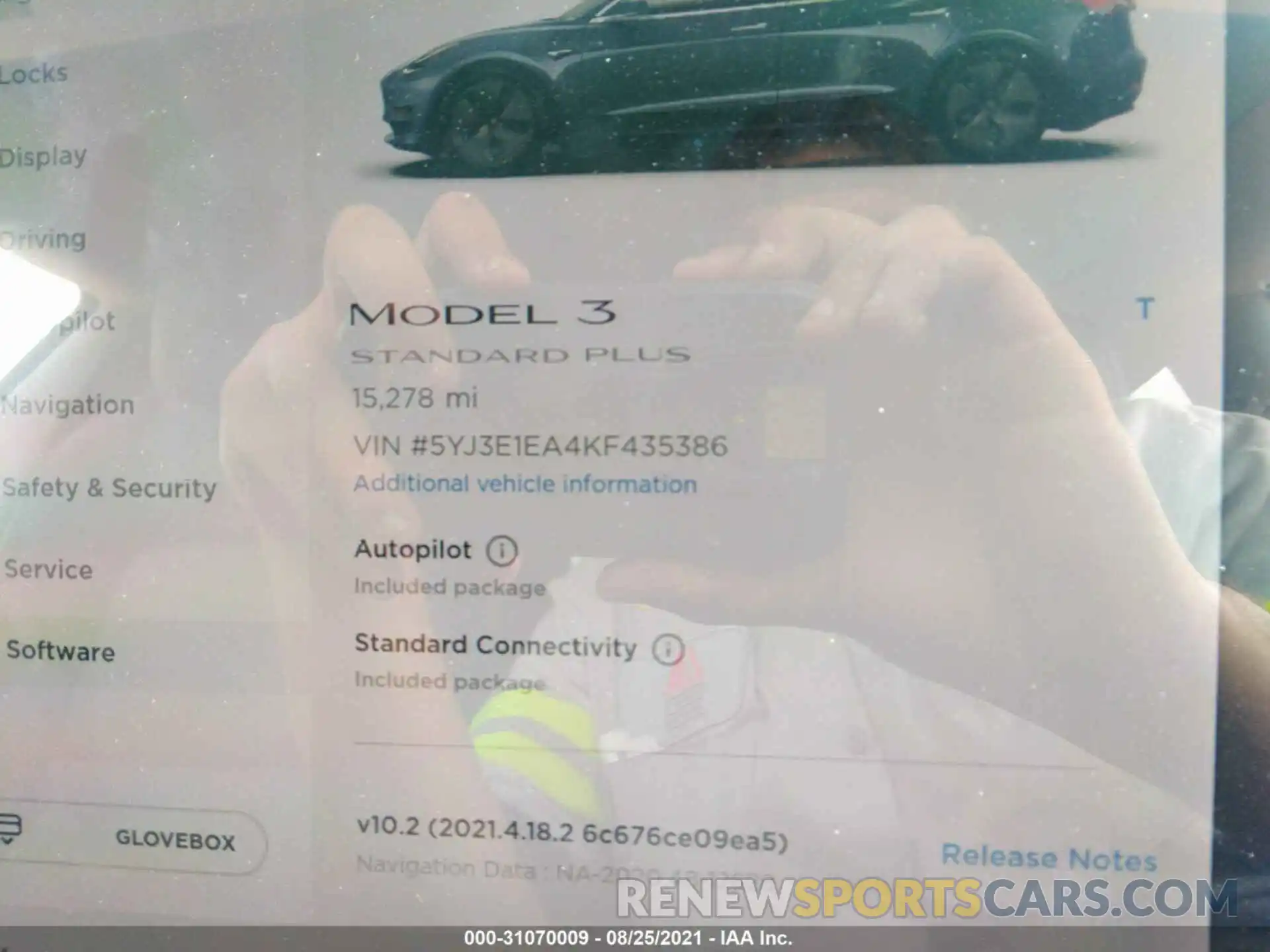 7 Photograph of a damaged car 5YJ3E1EA4KF435386 TESLA MODEL 3 2019