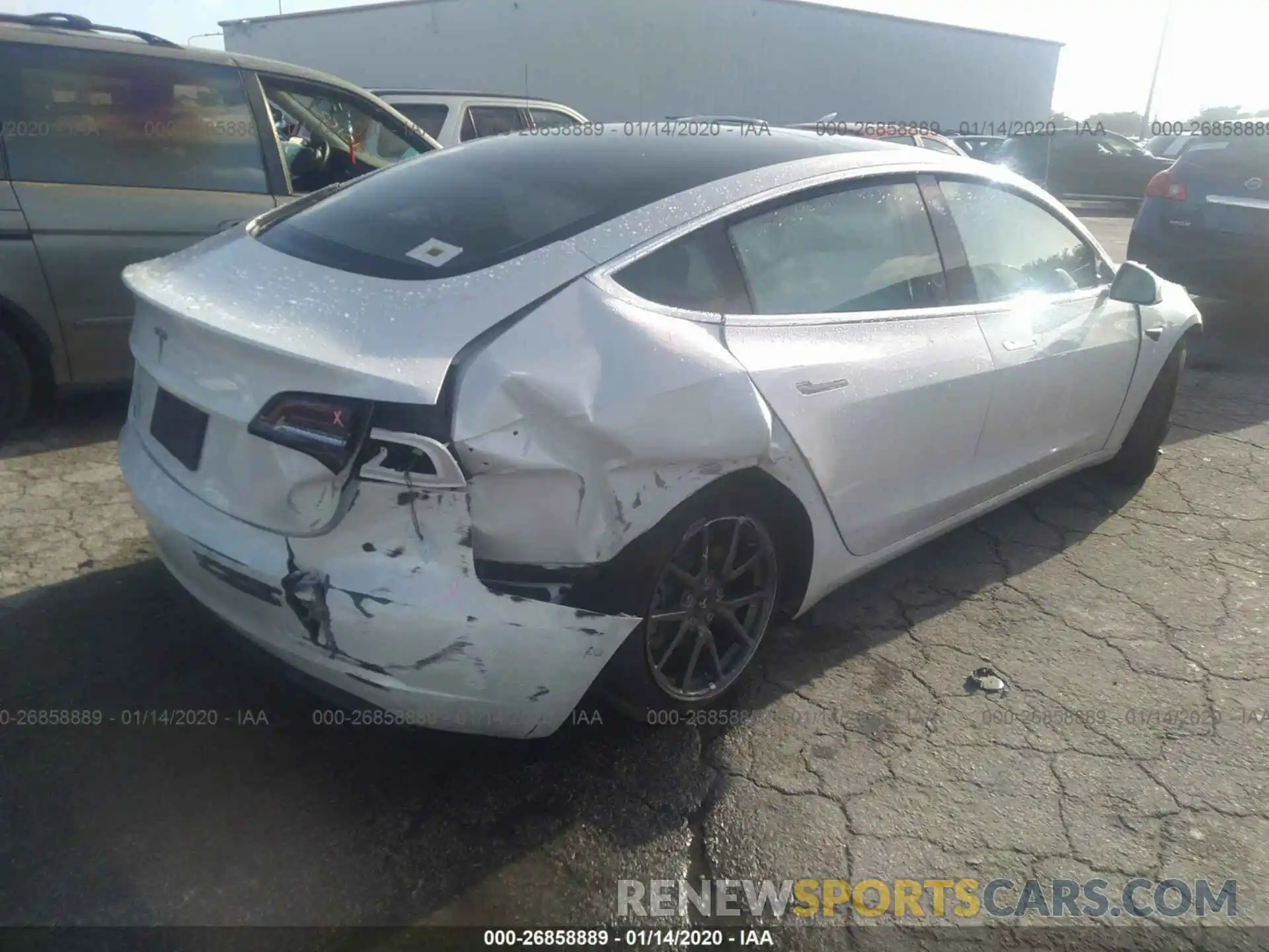 4 Photograph of a damaged car 5YJ3E1EA4KF435663 TESLA MODEL 3 2019