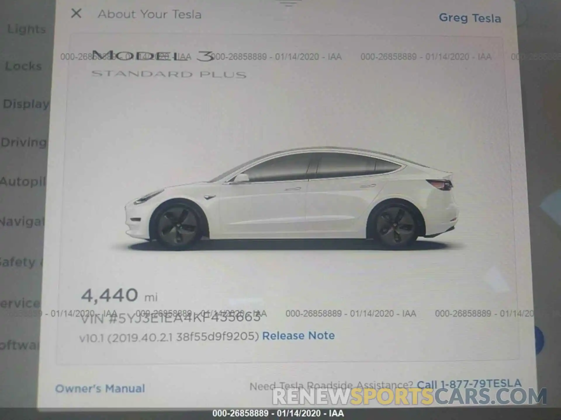 7 Photograph of a damaged car 5YJ3E1EA4KF435663 TESLA MODEL 3 2019