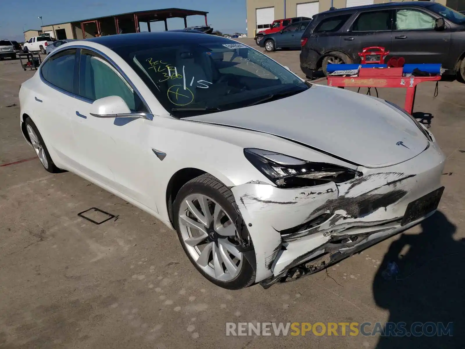 1 Photograph of a damaged car 5YJ3E1EA4KF445125 TESLA MODEL 3 2019