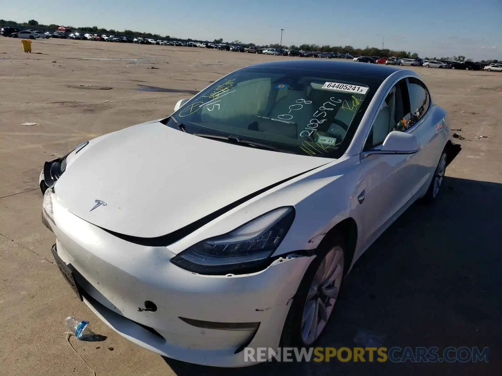 2 Photograph of a damaged car 5YJ3E1EA4KF445125 TESLA MODEL 3 2019