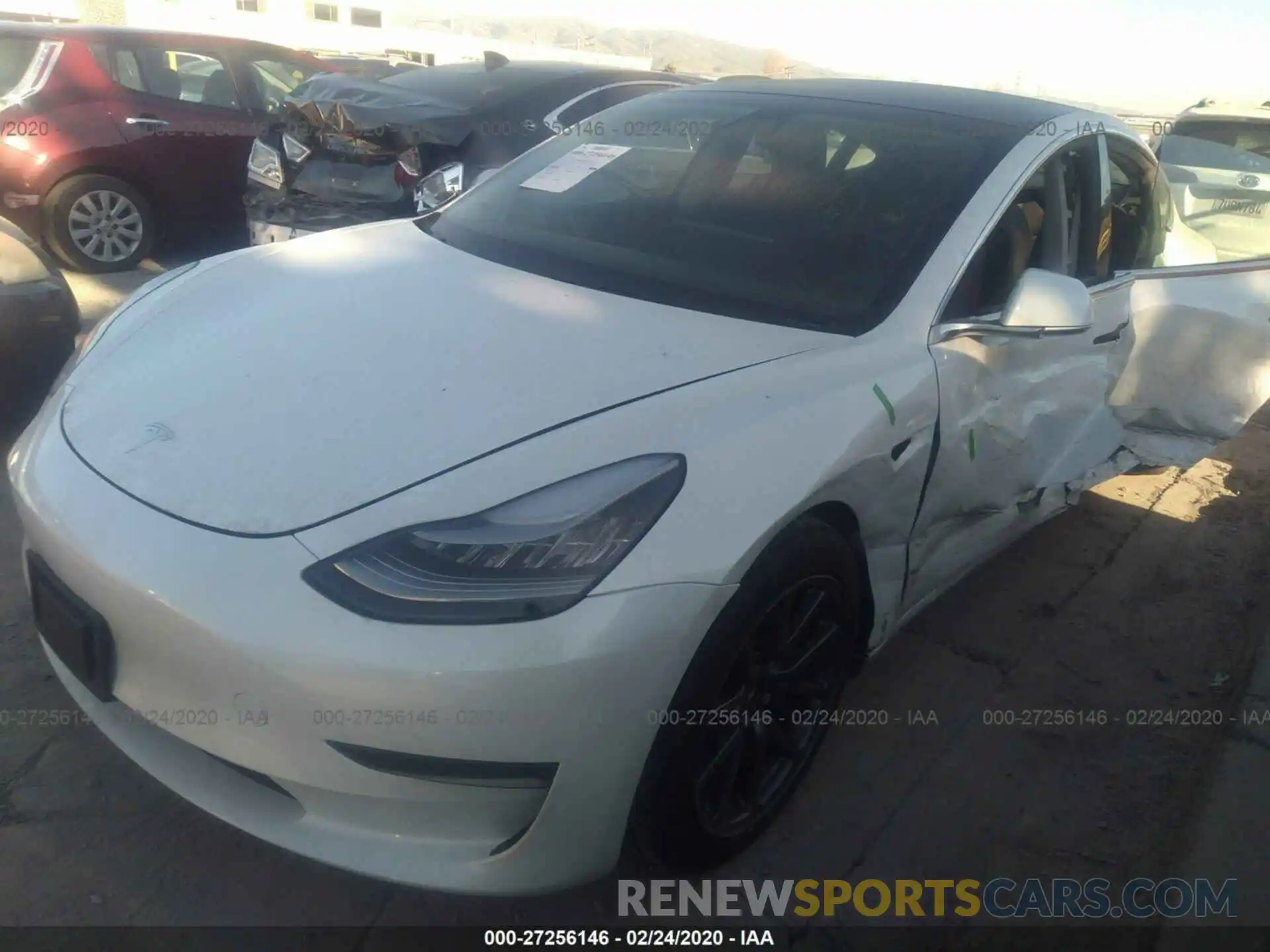 2 Photograph of a damaged car 5YJ3E1EA4KF466685 TESLA MODEL 3 2019