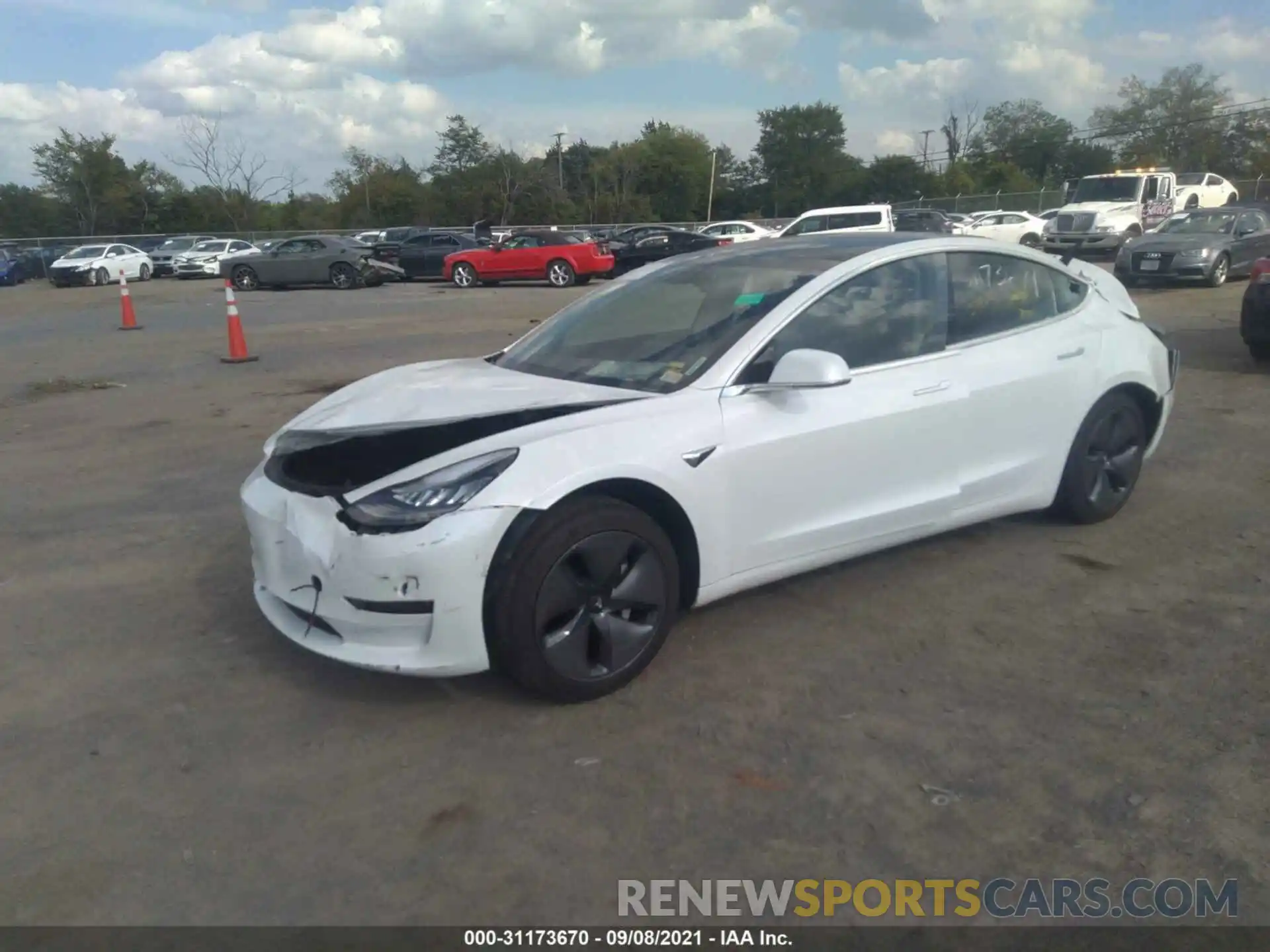 2 Photograph of a damaged car 5YJ3E1EA4KF483499 TESLA MODEL 3 2019