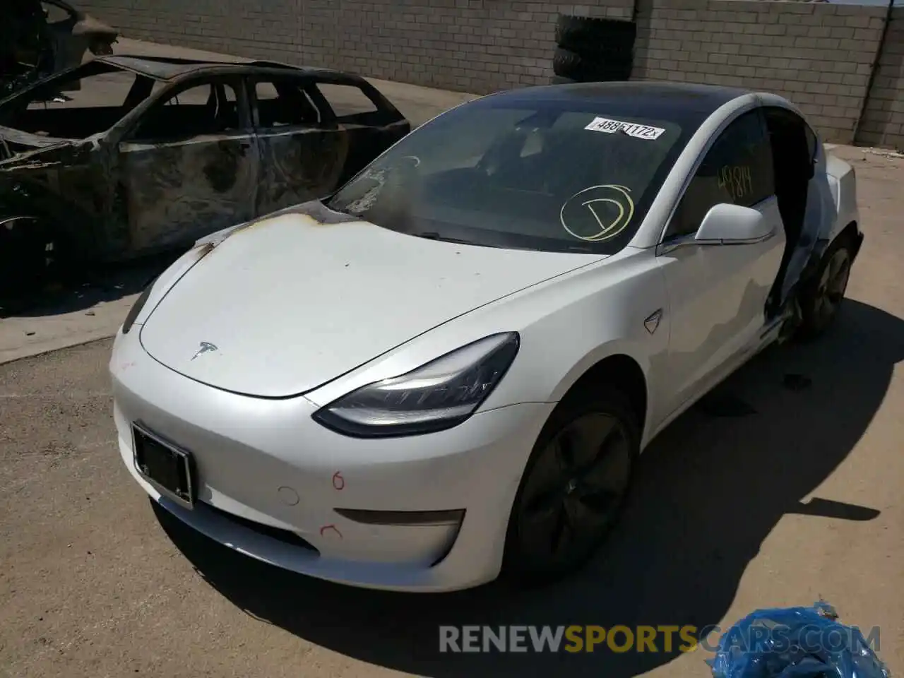 2 Фотография поврежденного автомобиля 5YJ3E1EA4KF483566 TESLA MODEL 3 2019