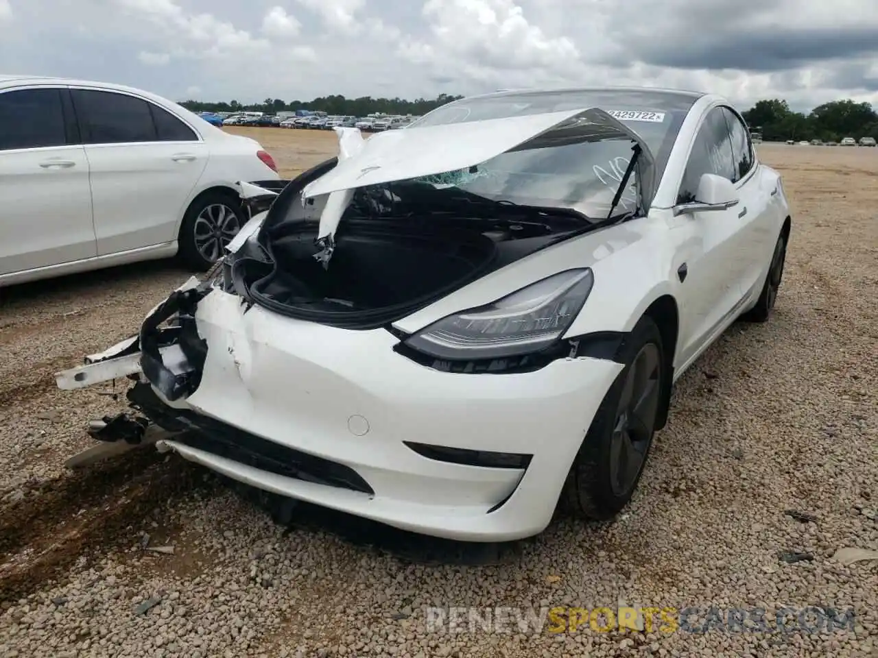 2 Photograph of a damaged car 5YJ3E1EA4KF484460 TESLA MODEL 3 2019