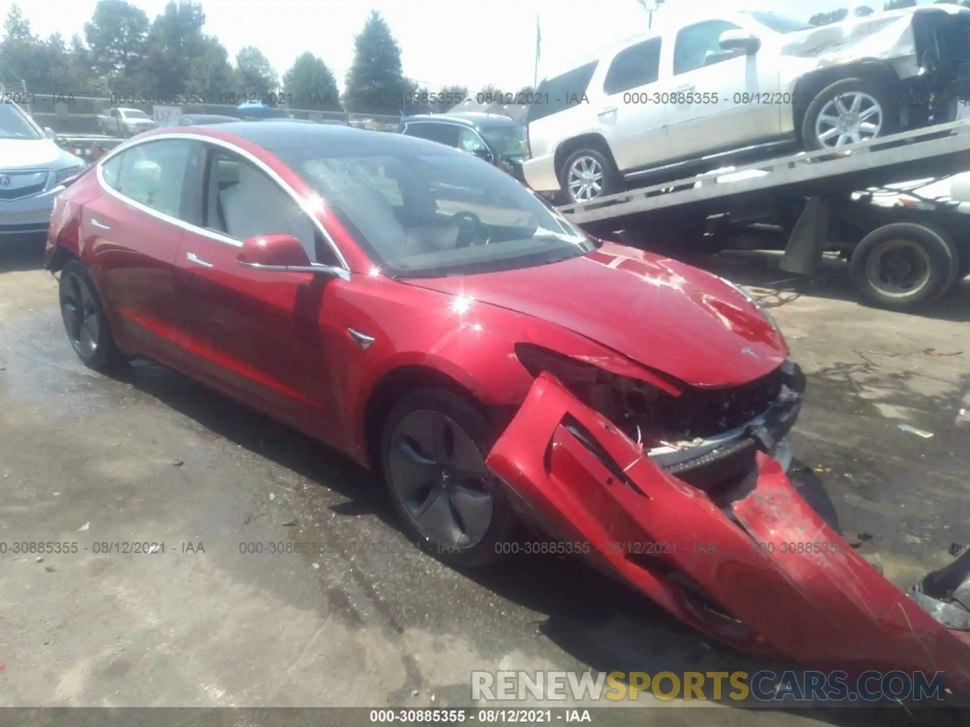 1 Photograph of a damaged car 5YJ3E1EA4KF486113 TESLA MODEL 3 2019