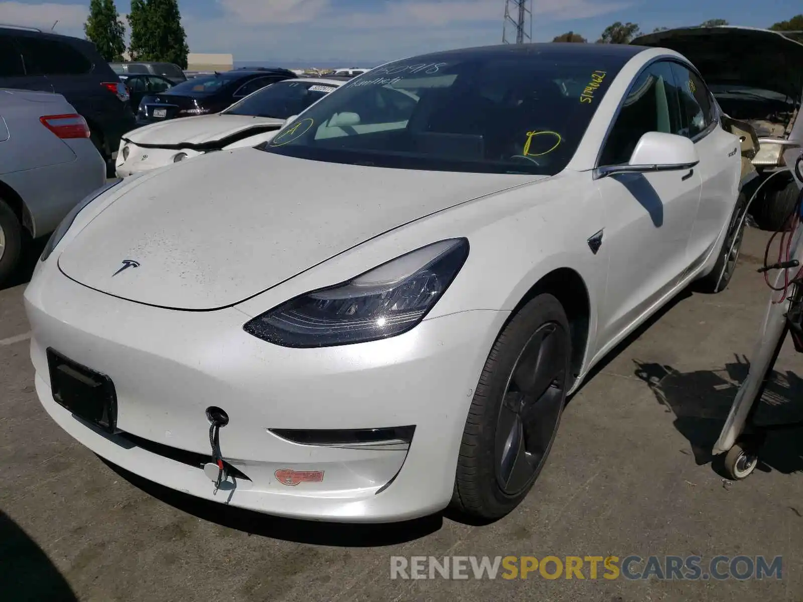 2 Photograph of a damaged car 5YJ3E1EA4KF503993 TESLA MODEL 3 2019