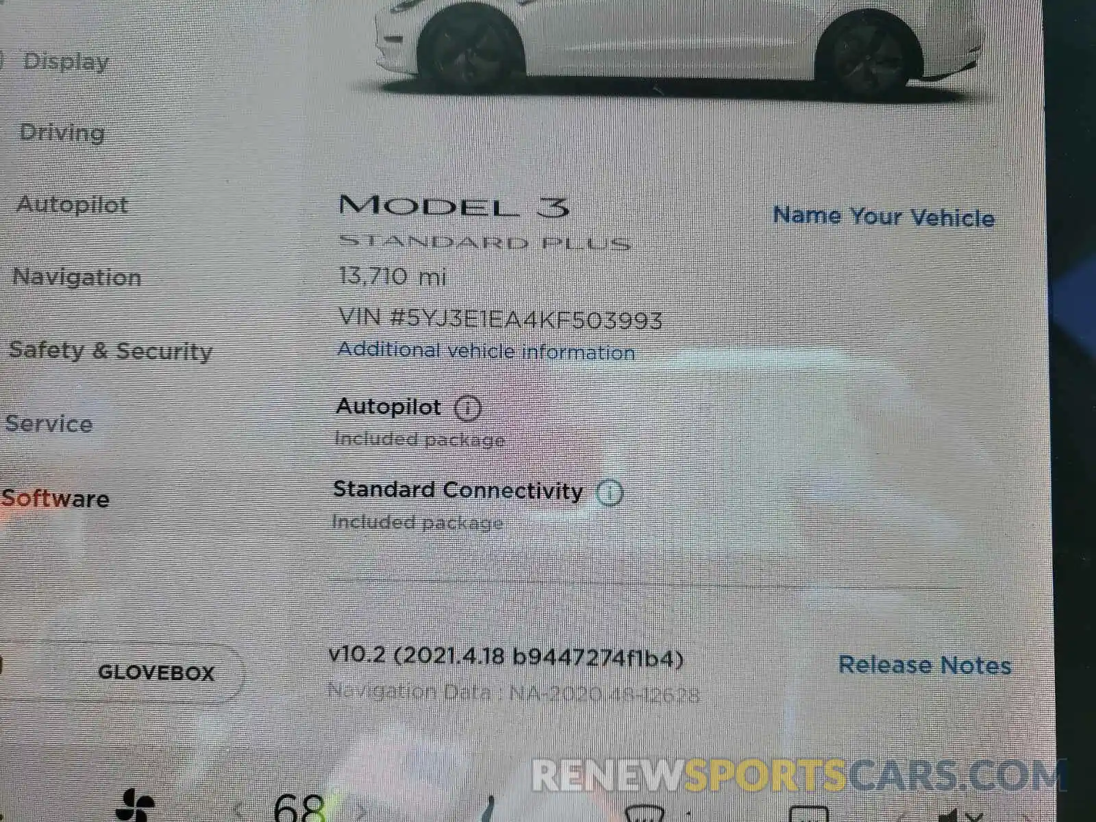 8 Photograph of a damaged car 5YJ3E1EA4KF503993 TESLA MODEL 3 2019